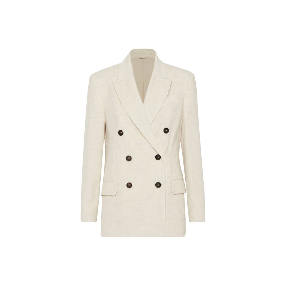 Brunello Cucinelli wit katoenen Blazer