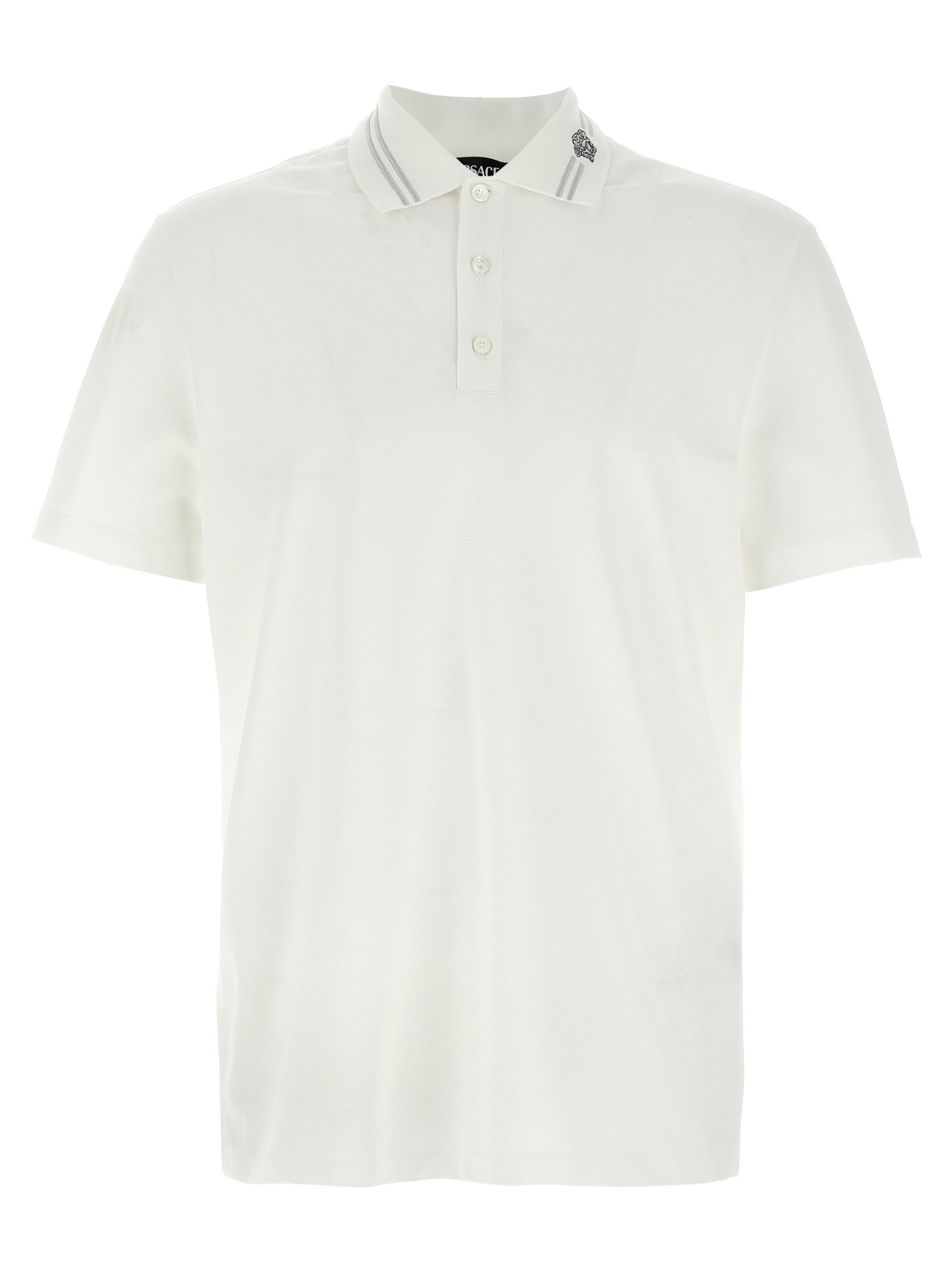 Versace wit katoenen poloshirt
