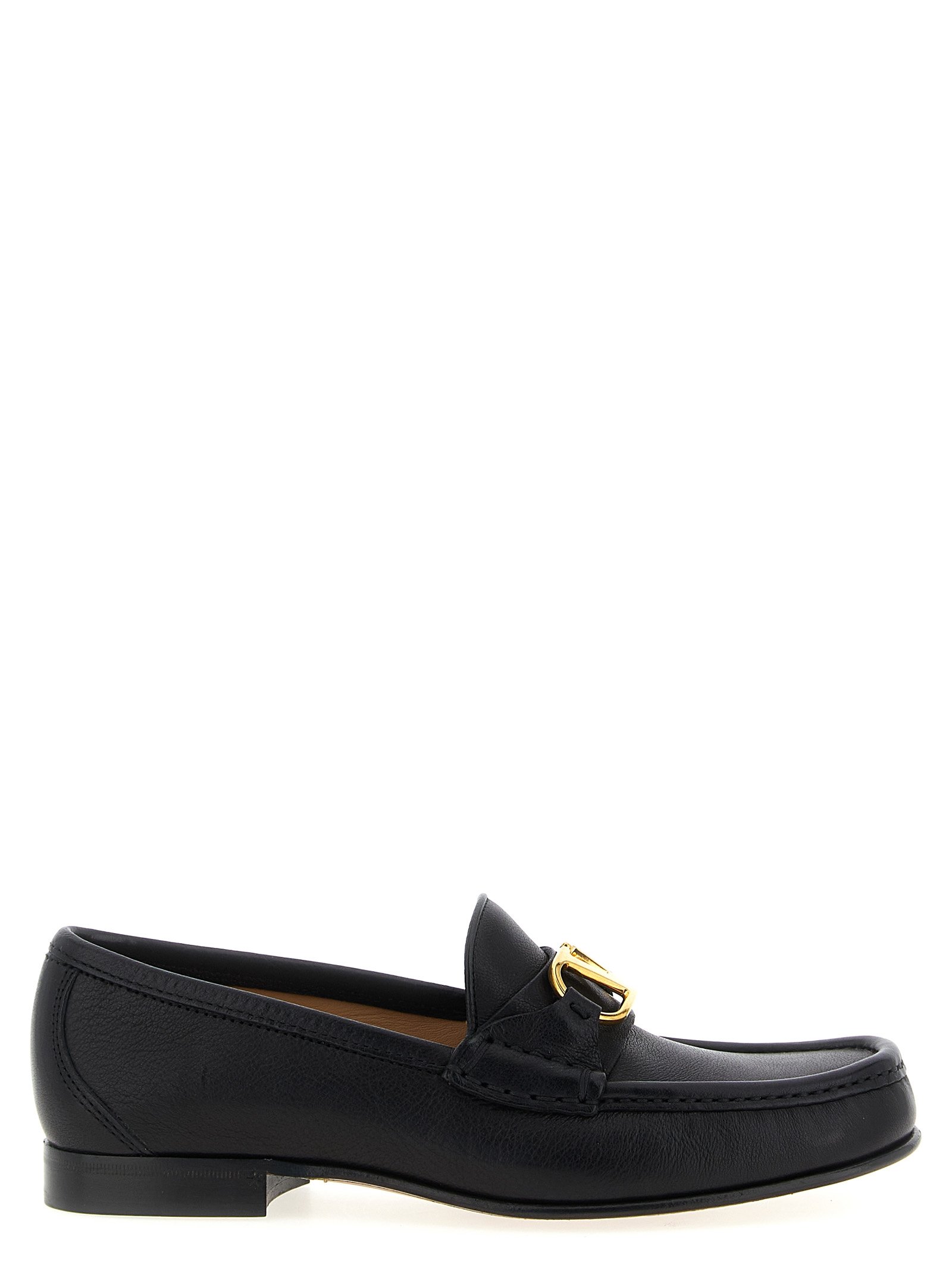 Valentino Garavani zwart Buffalo leren instapper loafers