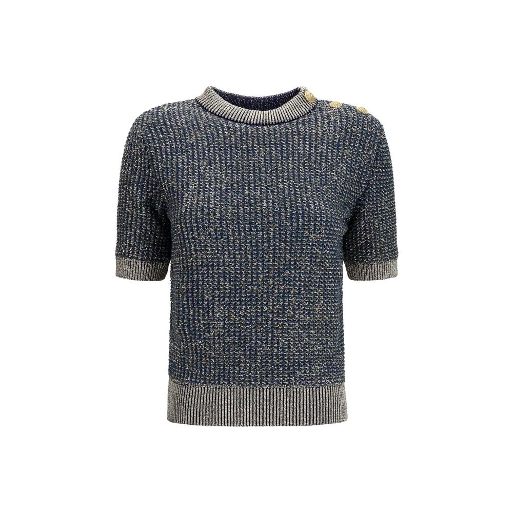 Balmain blauw polyamide trui