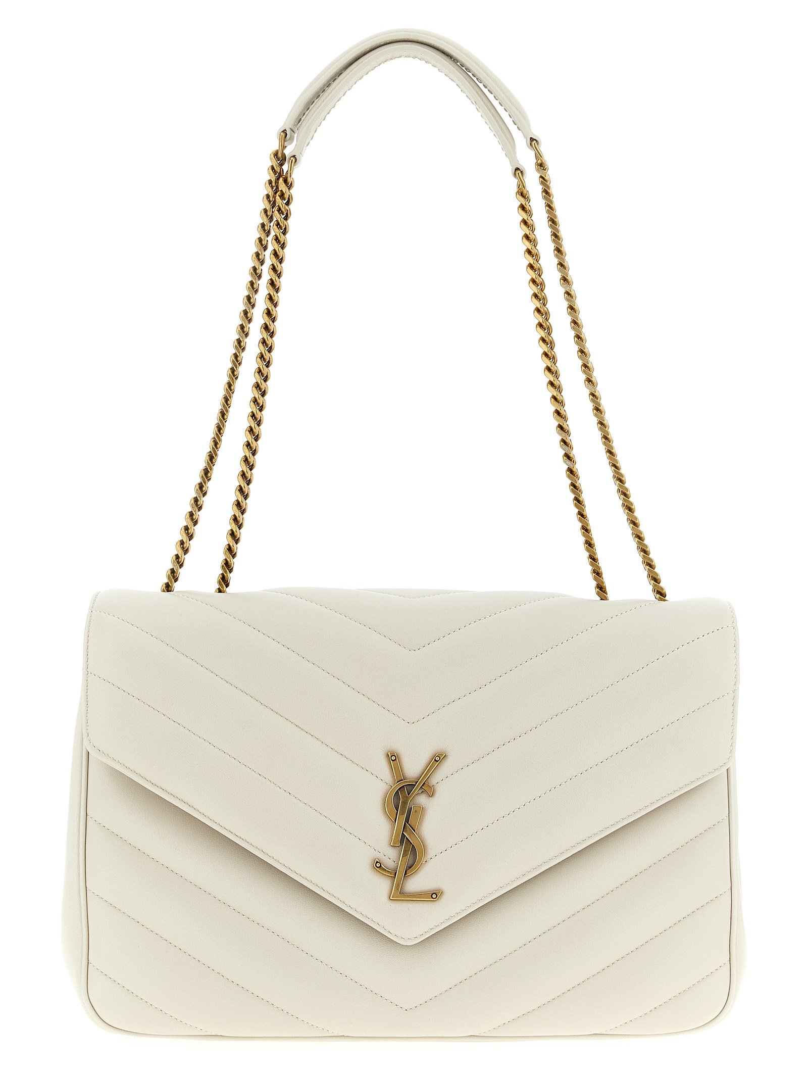 Saint Laurent Beige Lamb leren schoudertas