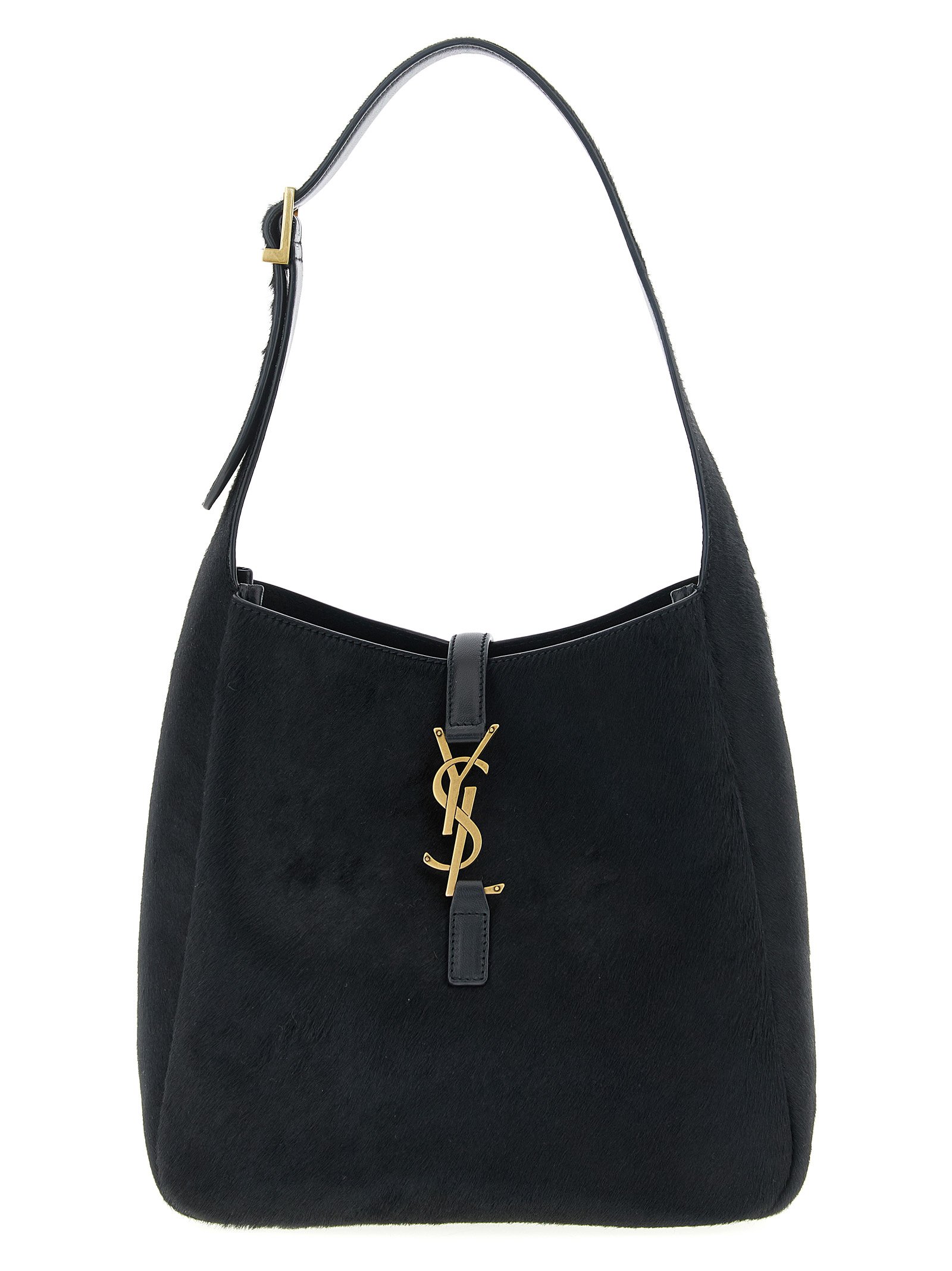 Saint Laurent zwart kalfsleren schoudertas