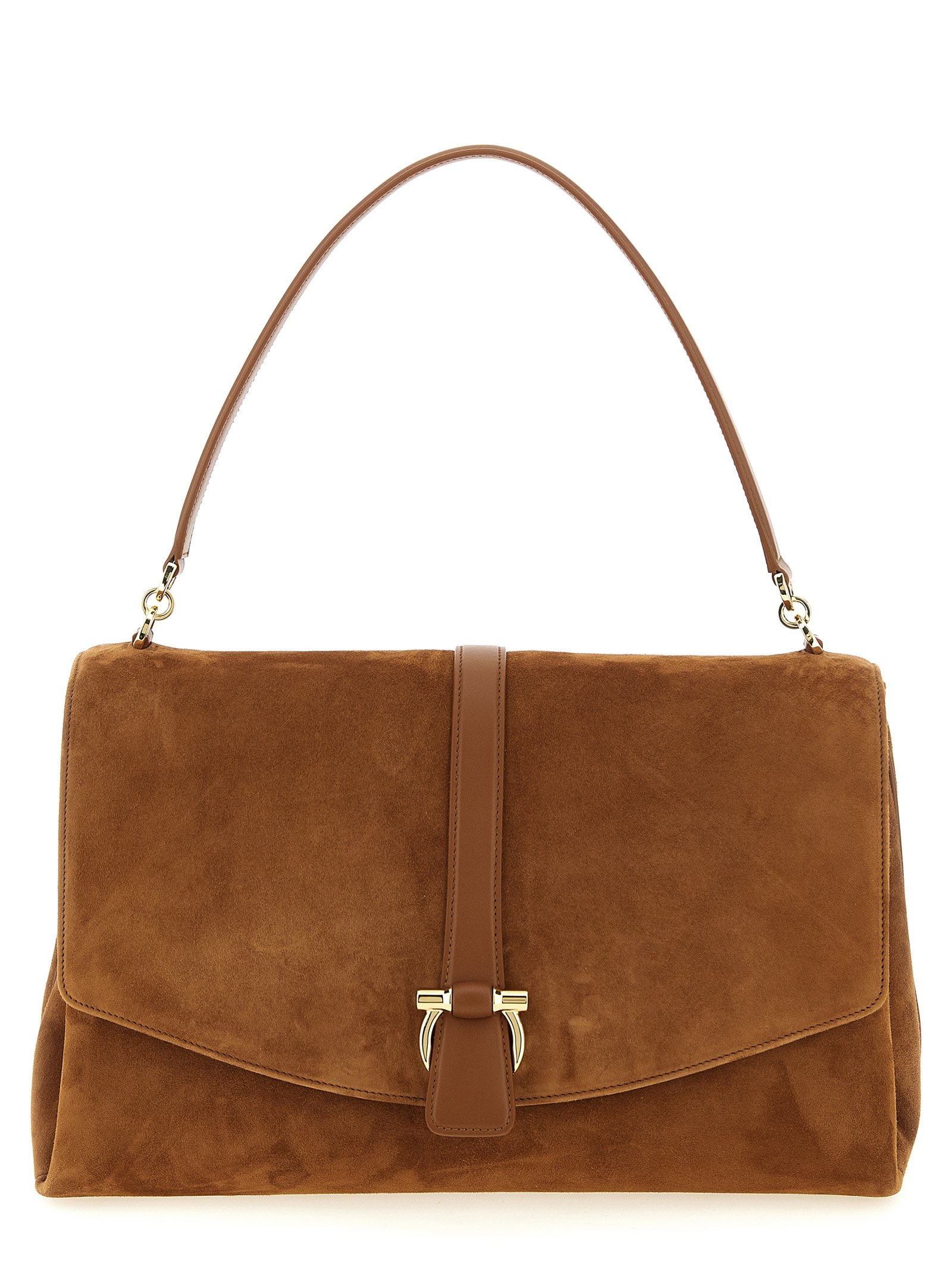 Ferragamo bruin Goatskin schoudertas