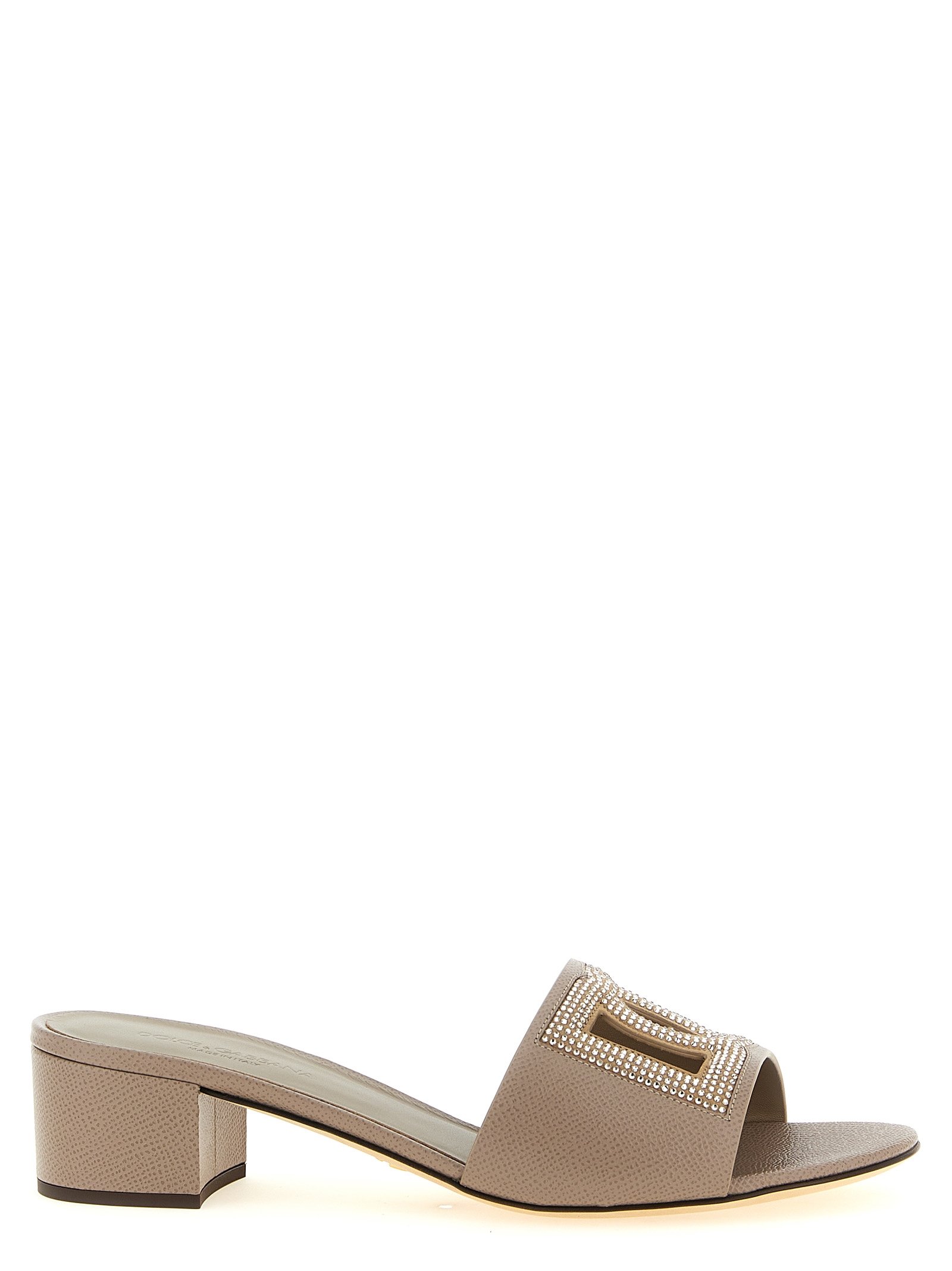 Dolce & Gabbana grijs kalfsleren muiltjes