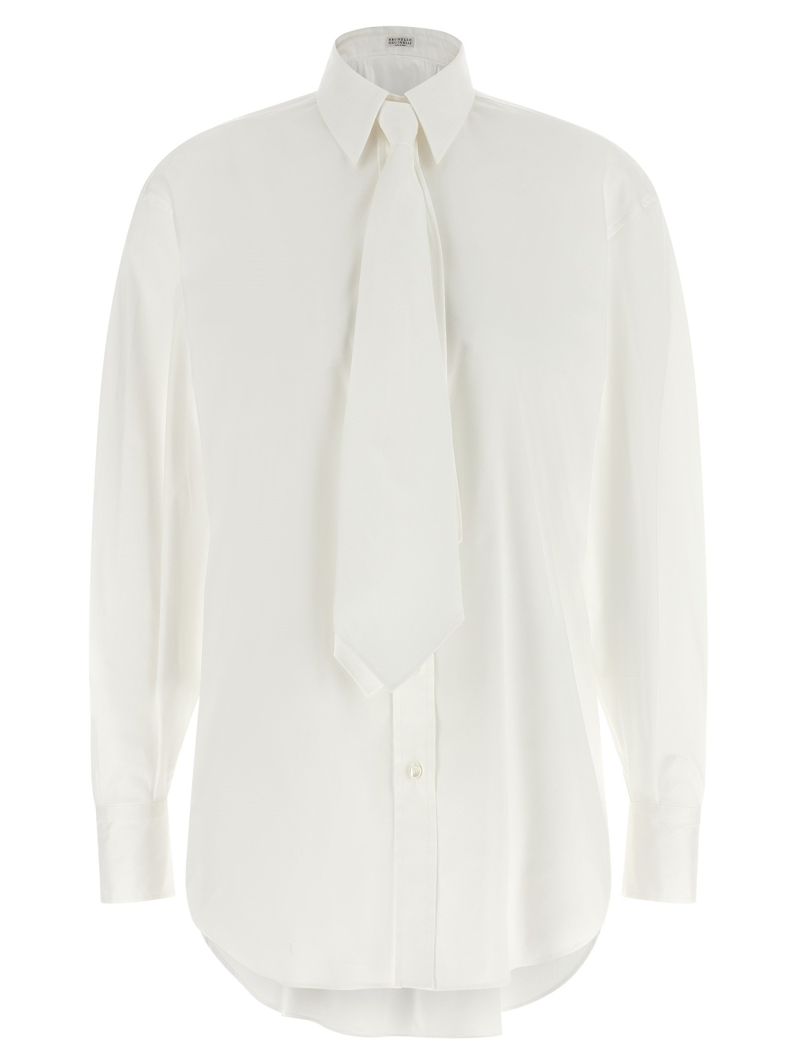 Brunello Cucinelli wit katoenen blouse