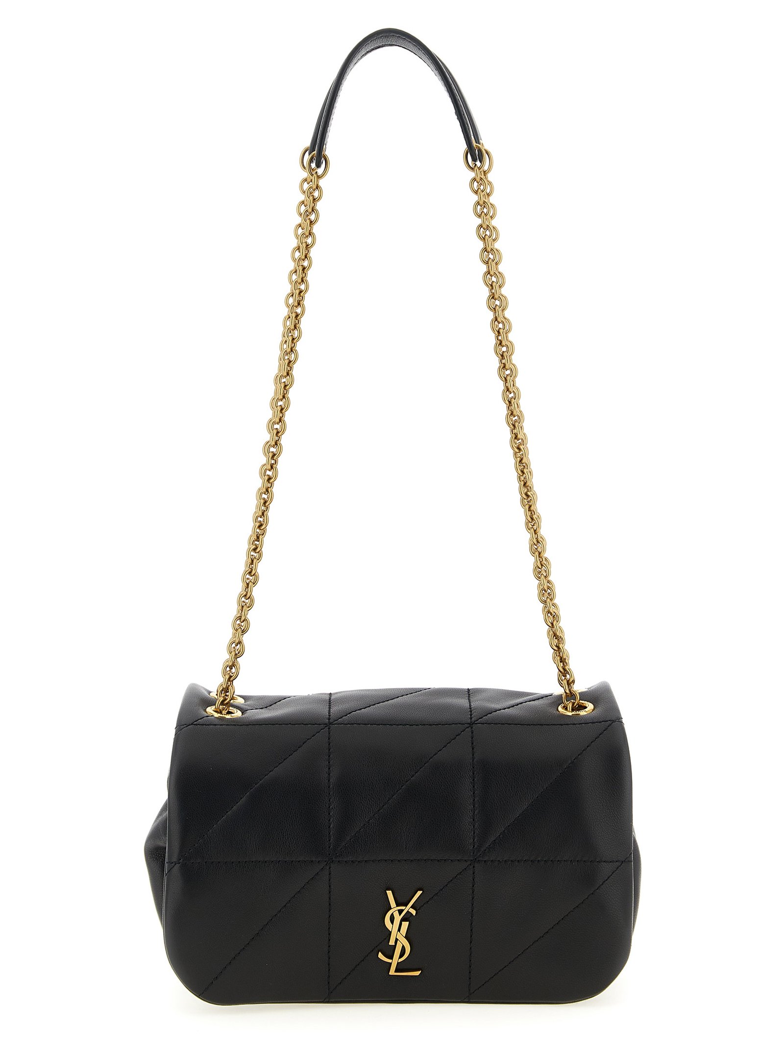 Saint Laurent zwart Lamb leren schoudertas