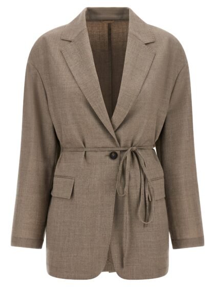 Brunello Cucinelli Beige Virgin wollen Blazer