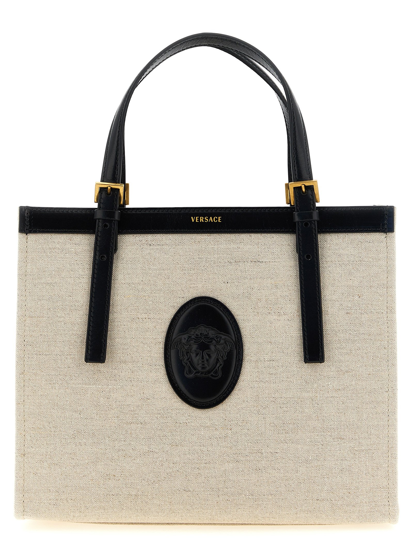 Versace Beige leren Tote Bag