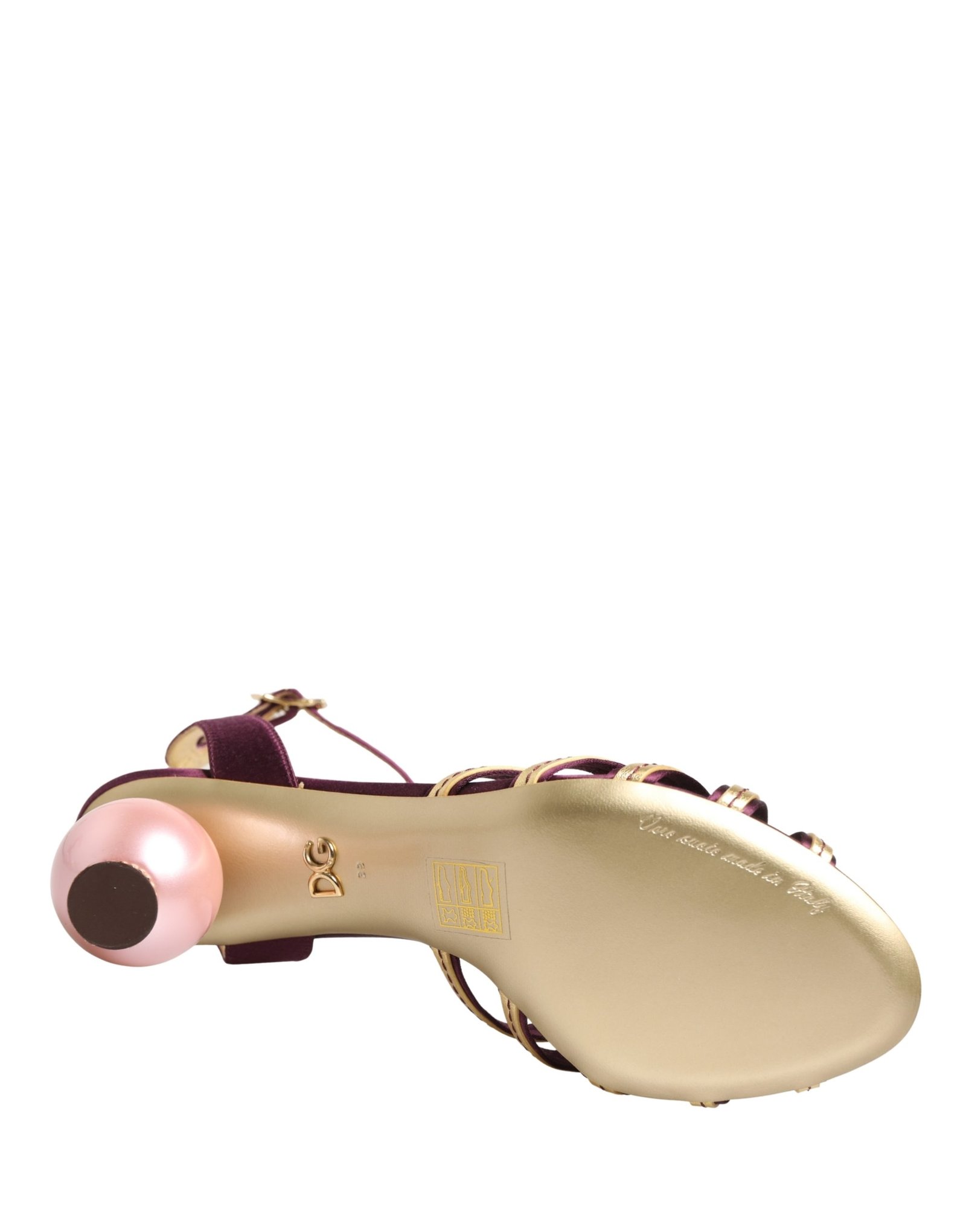 Dolce & Gabbana paars goudkleurig Keira Pearl Heels sandalen Shoes