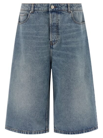 Ami Paris blauw katoenen bermuda