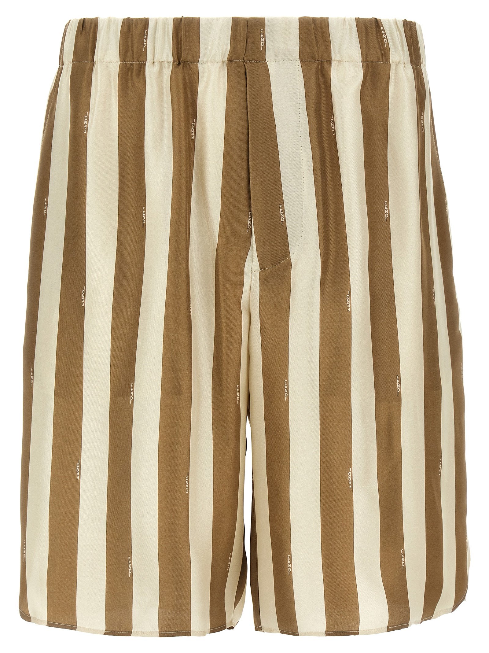 Fendi Beige zijden bermuda