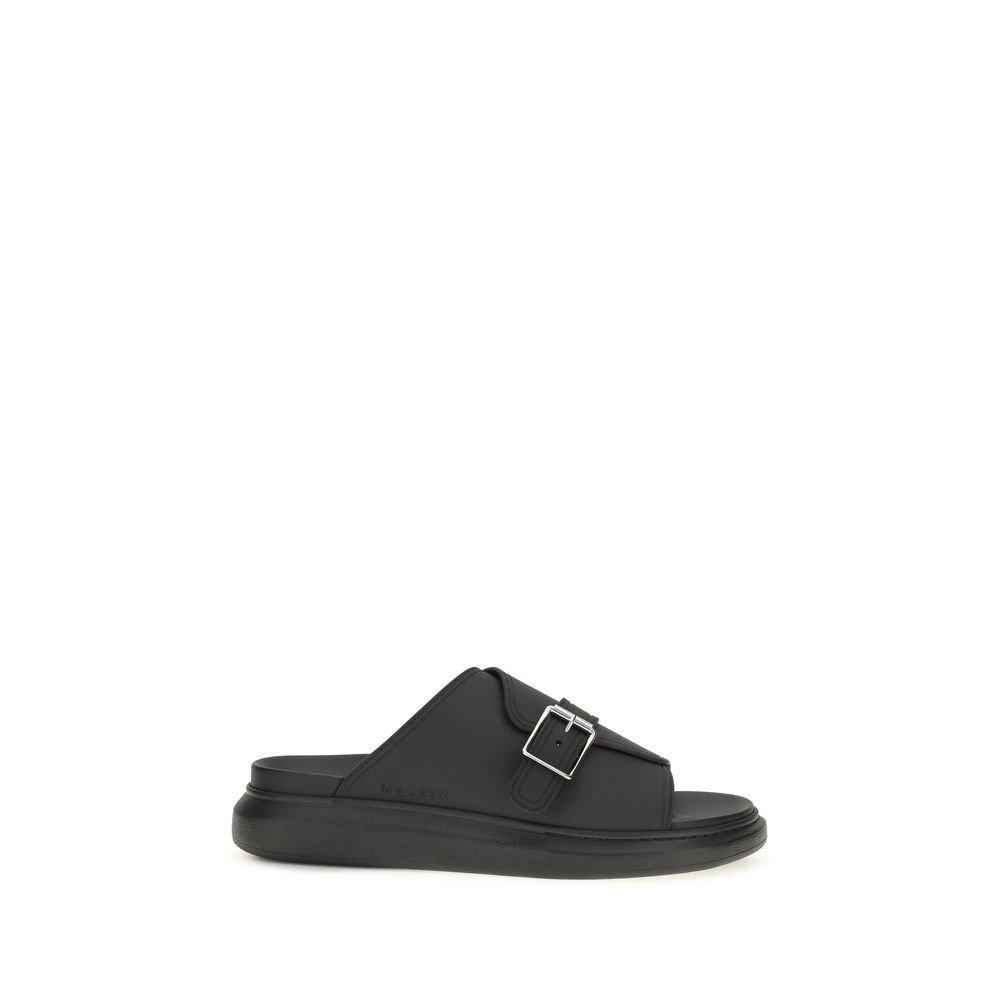 Alexander McQueen zwart kalfsleren Platform sandalen