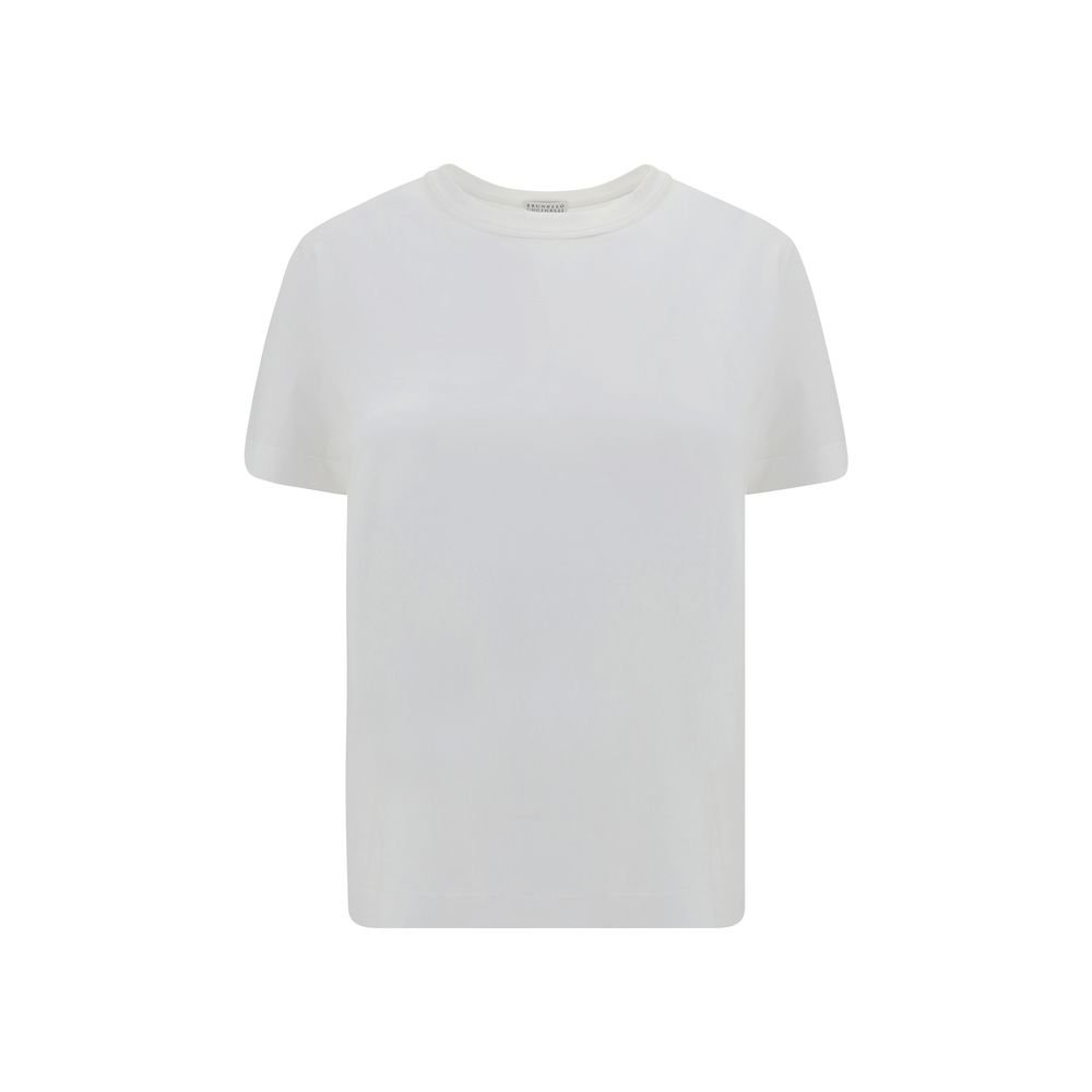 Brunello Cucinelli wit katoenen T-shirt