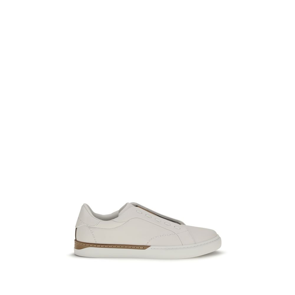 Fendi wit kalfsleren lage sneakers