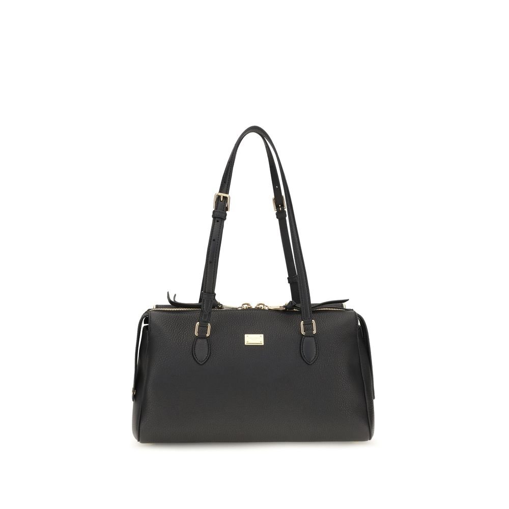 Dolce & Gabbana zwart kalfsleren schoudertas