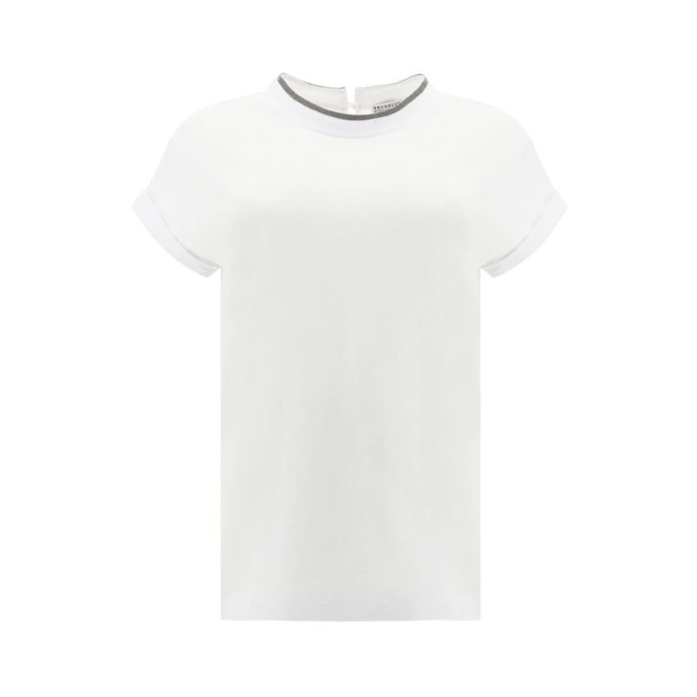 wit elastaan T-shirt