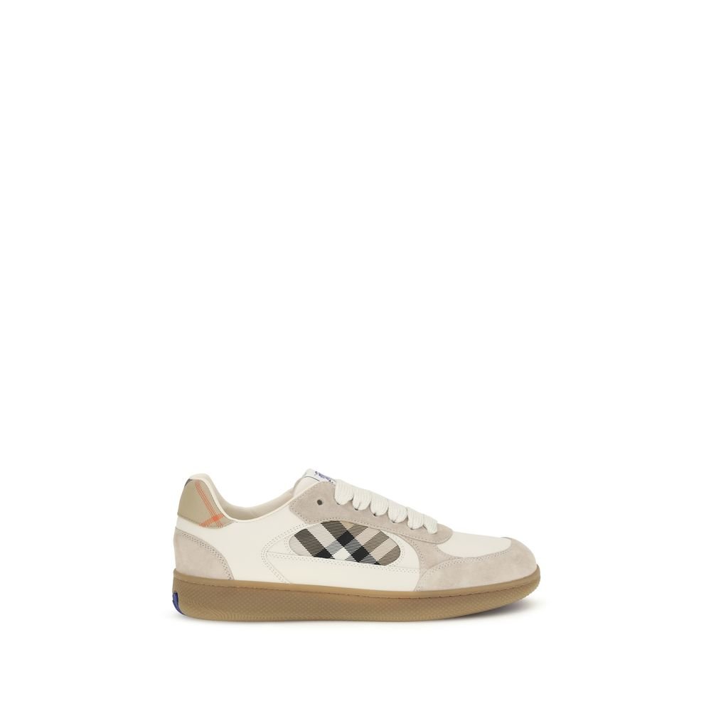 Burberry Beige kalfsleren lage sneakers