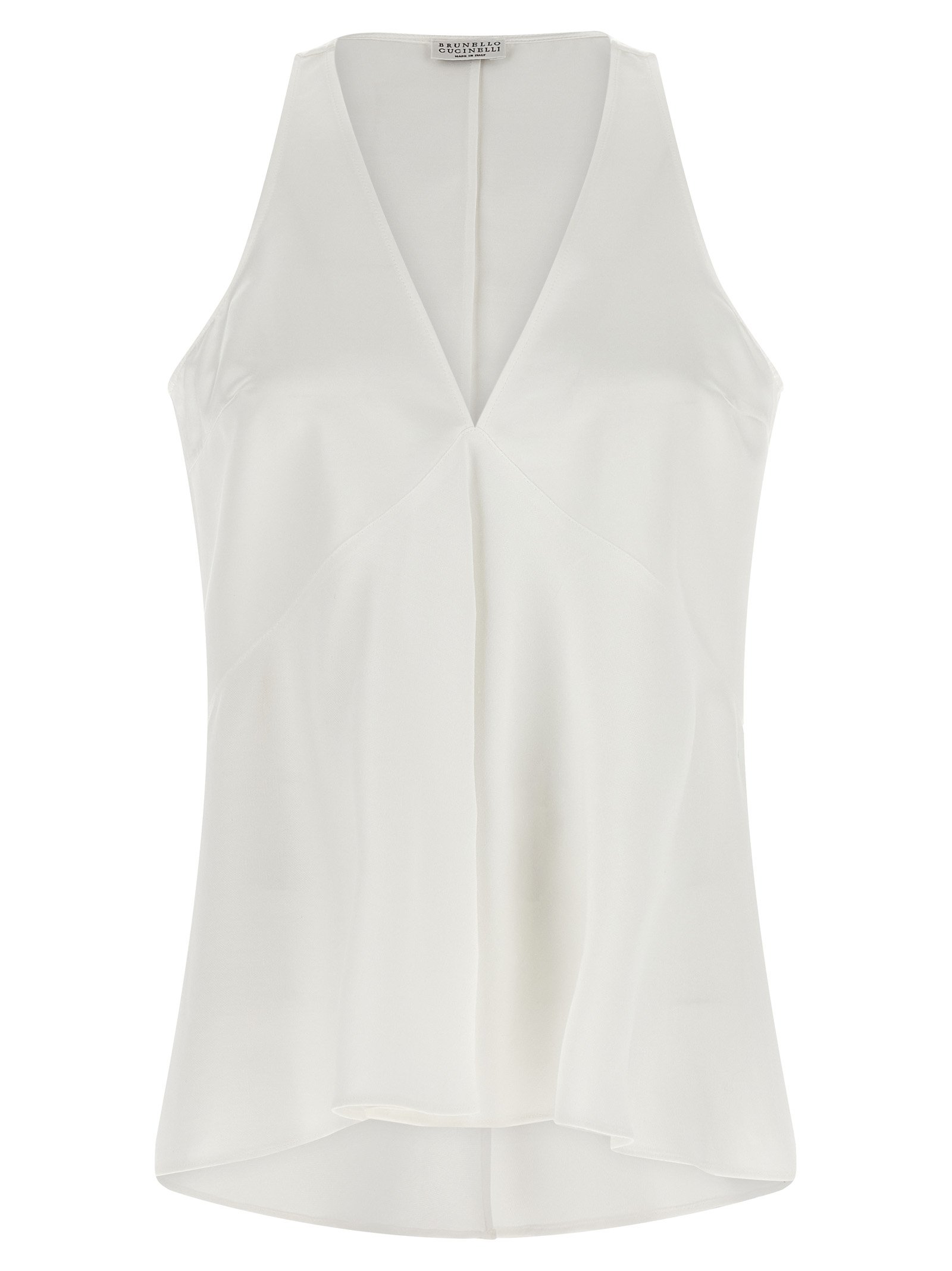Brunello Cucinelli wit katoenen overhemd