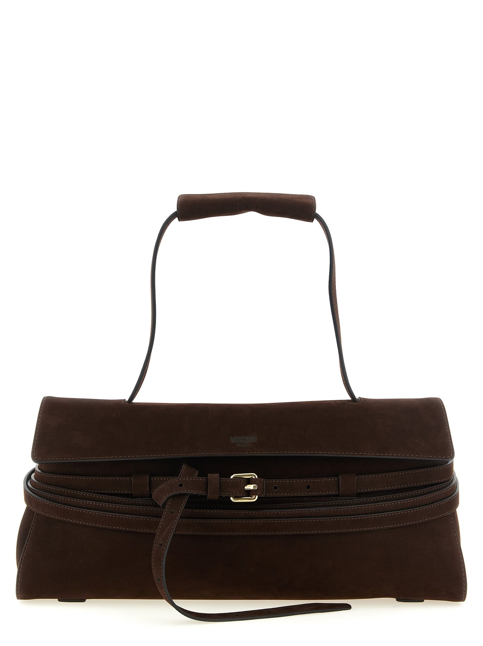 Moschino bruin kalfsleren schoudertas