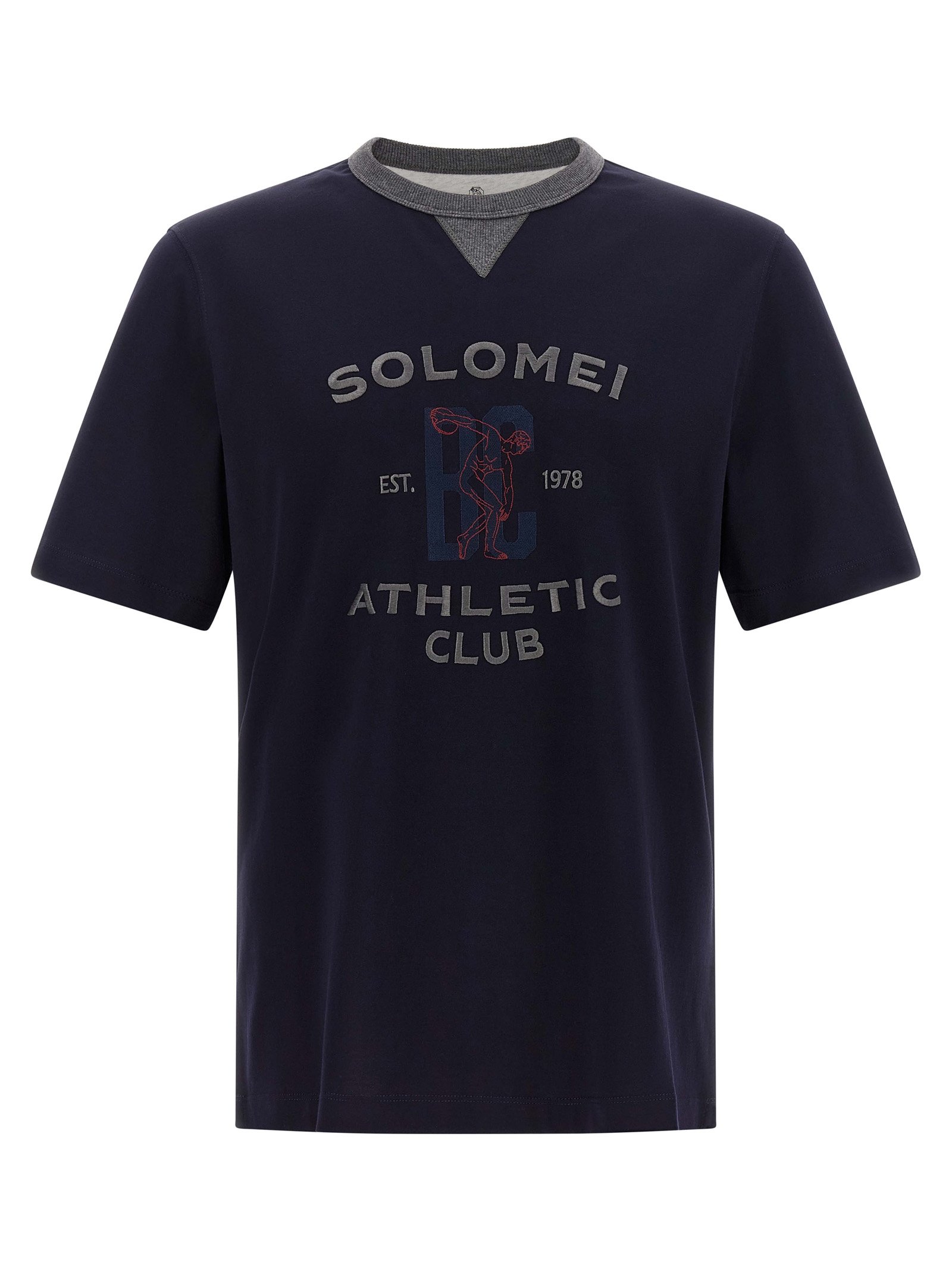 Brunello Cucinelli blauw katoenen T-shirt