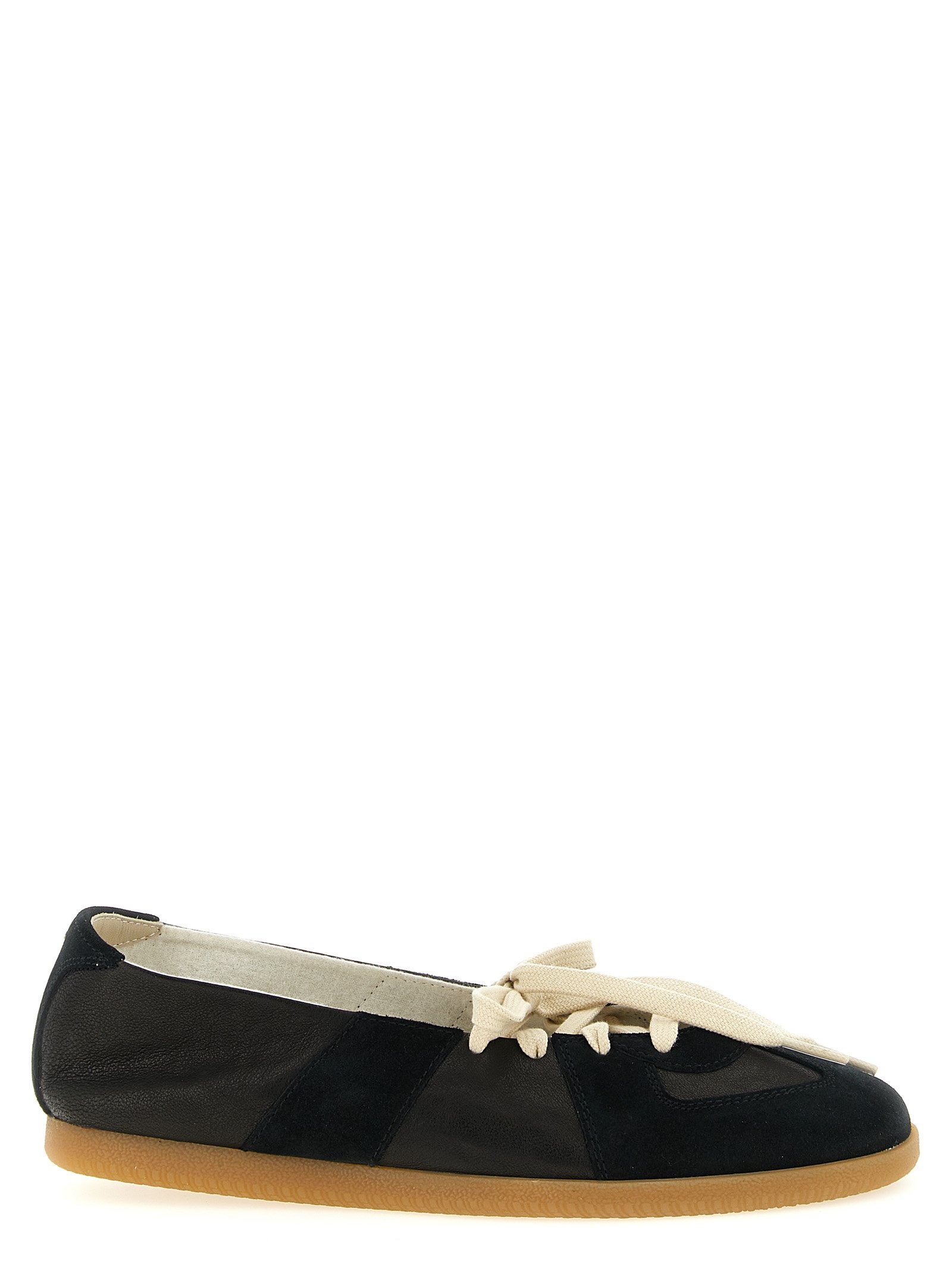 Maison Margiela zwart Lamb leren ballerina's
