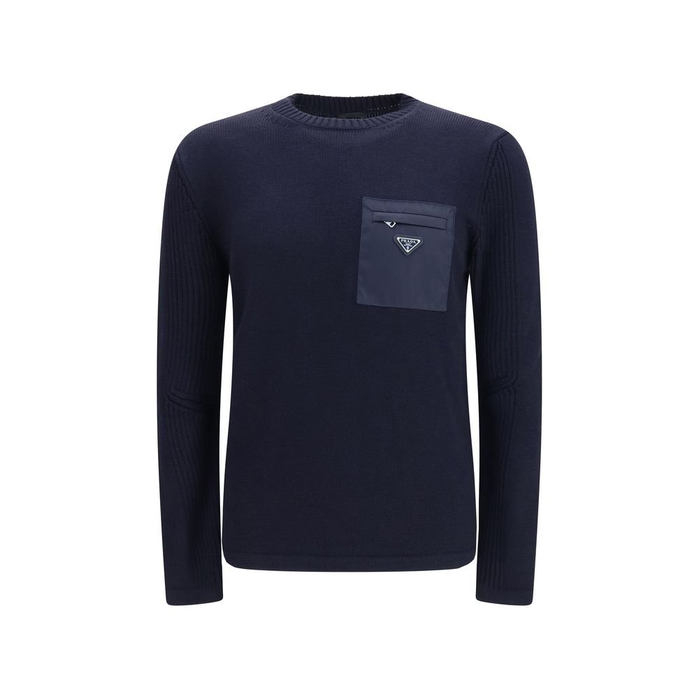 Prada blauw wollen sweatshirt