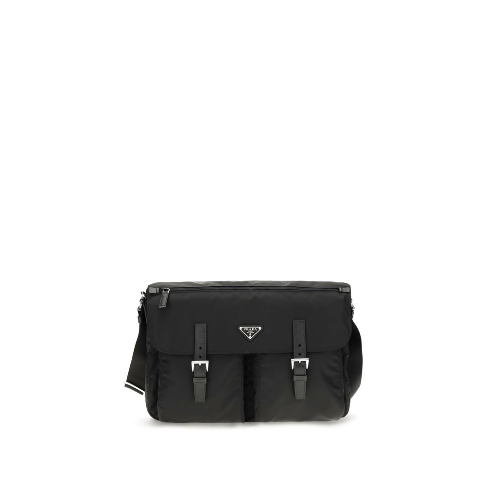Prada zwart polyamide schoudertas