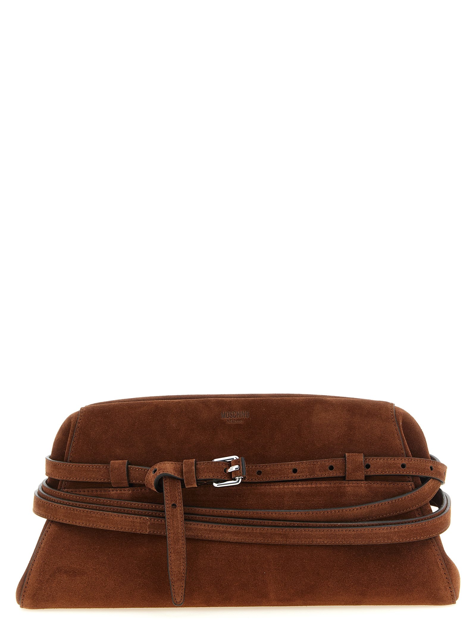 Moschino bruin kalfsleren Clutch Bag