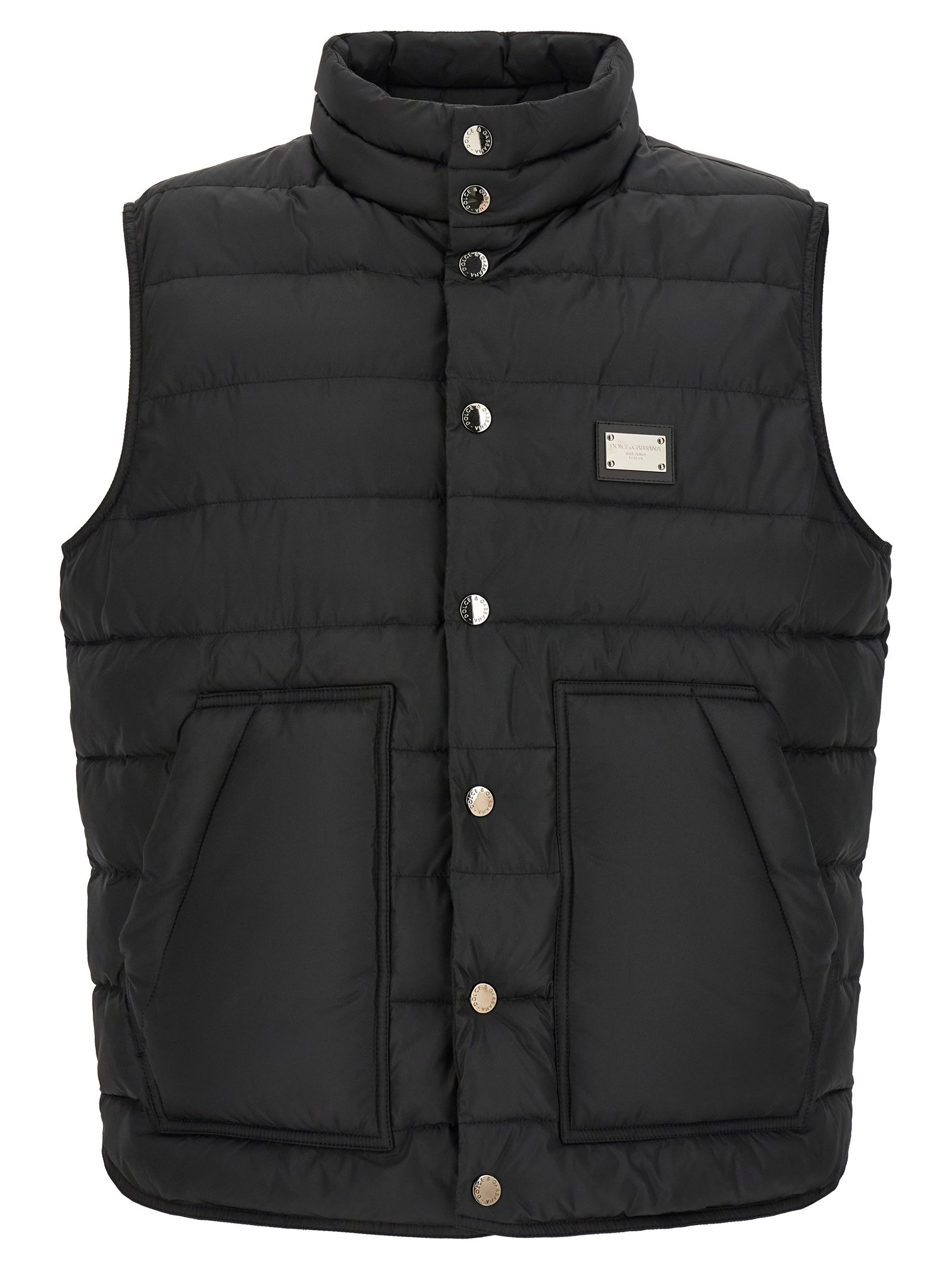 Dolce & Gabbana zwart polyester mouwloos jas