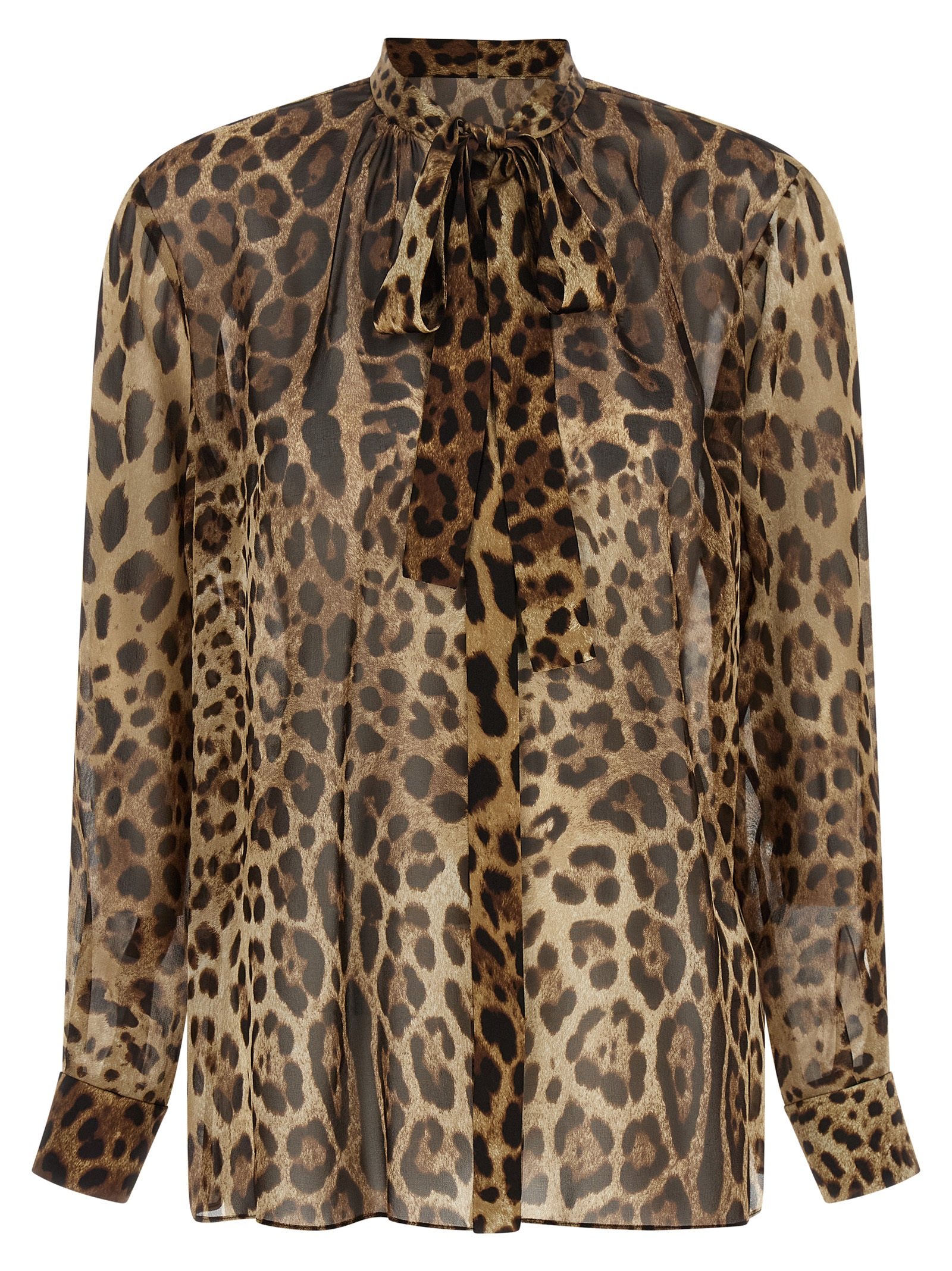 Dolce & Gabbana bruin zijden blouse