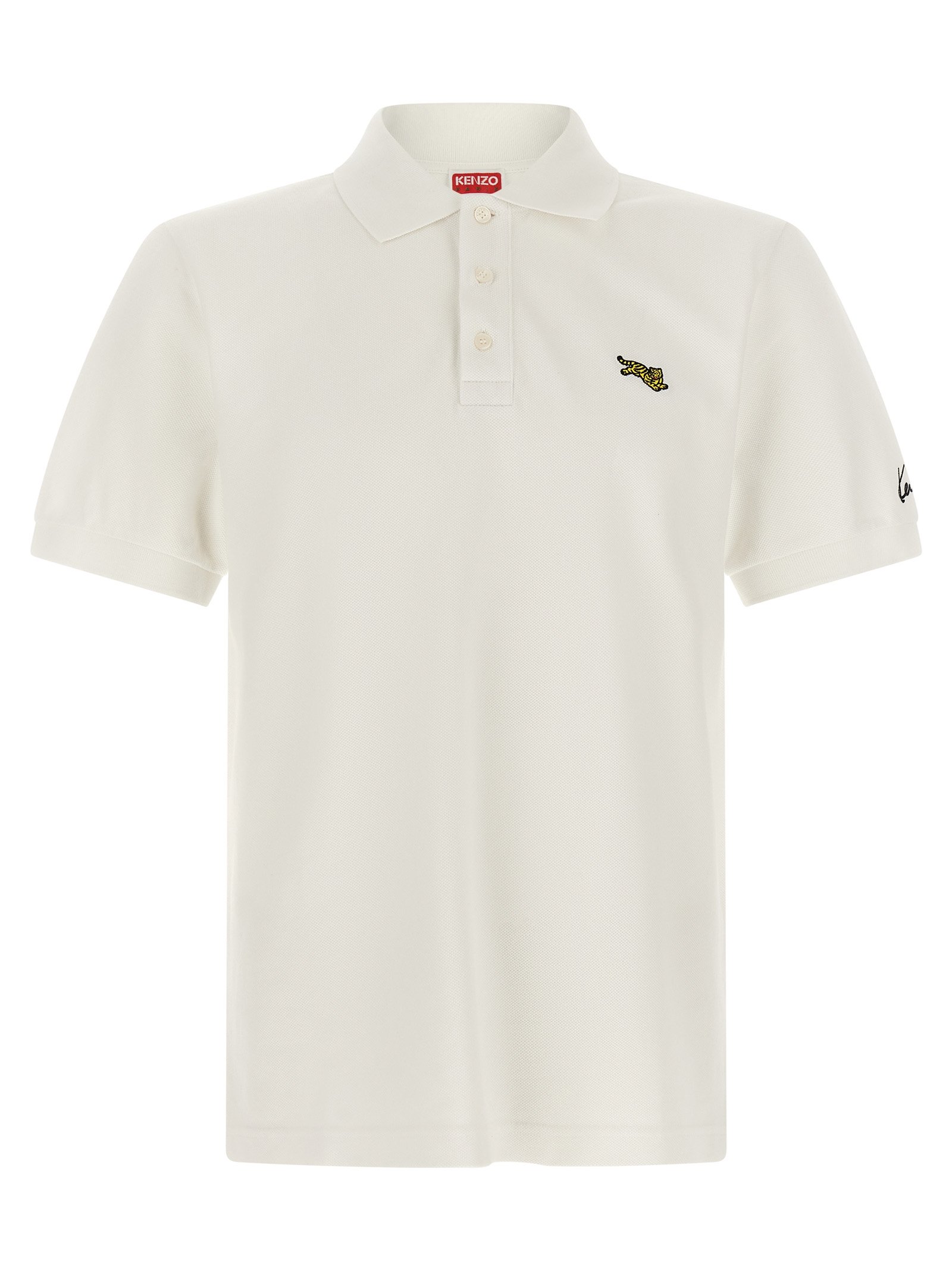 Kenzo wit katoenen poloshirt