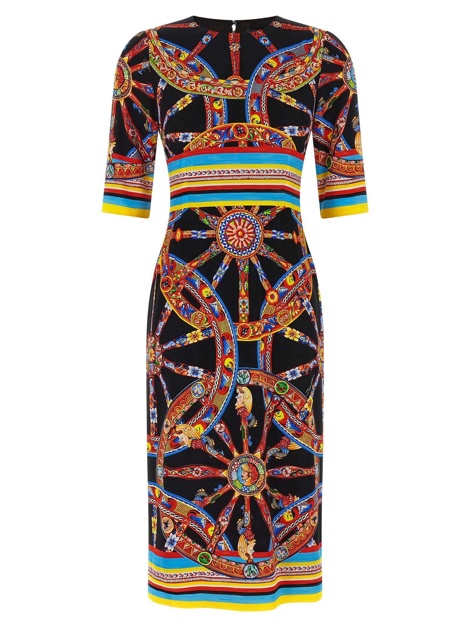 Dolce & Gabbana meerkleurig zijden Midi jurk