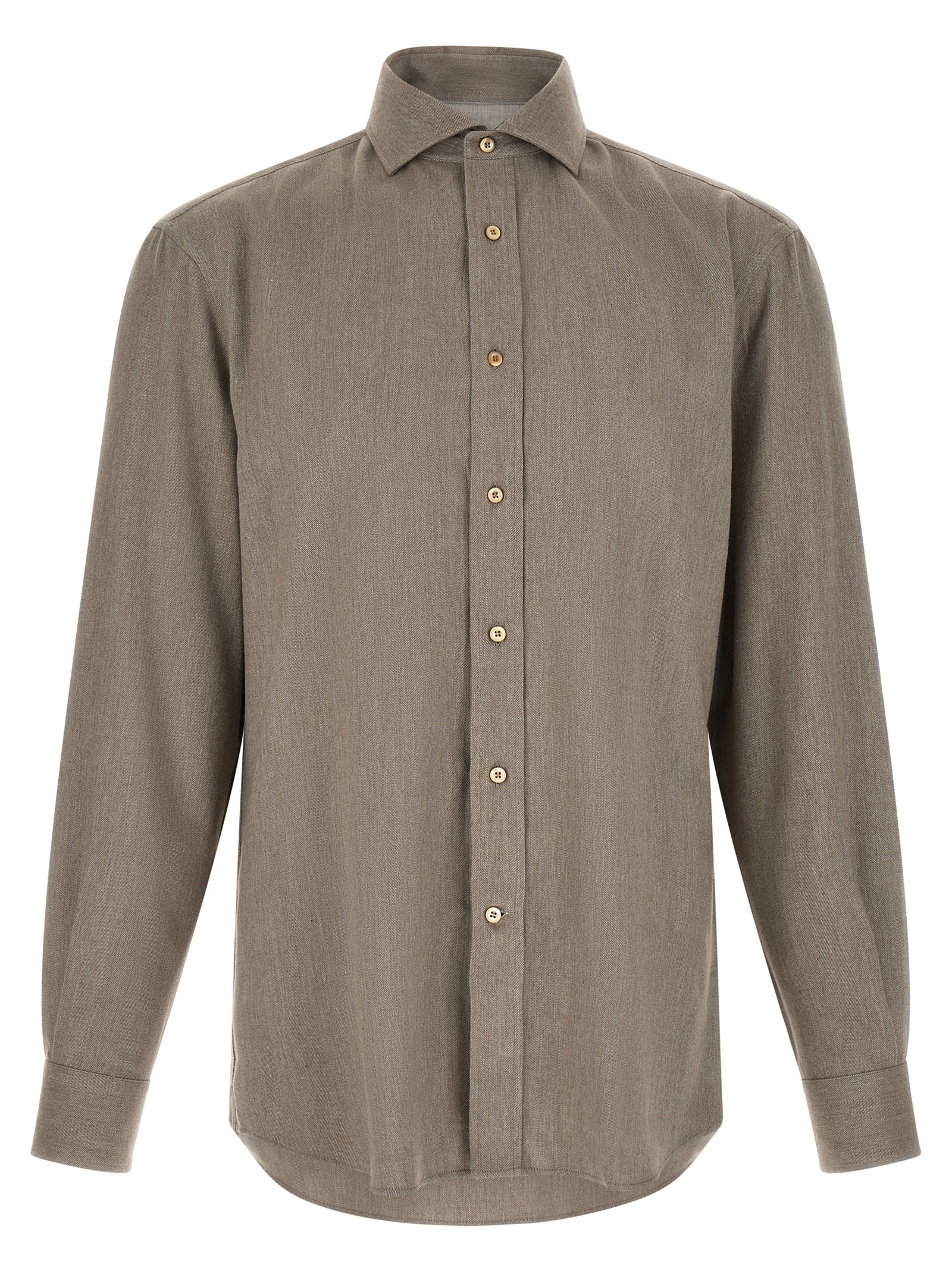 Brunello Cucinelli grijs katoenen blouse