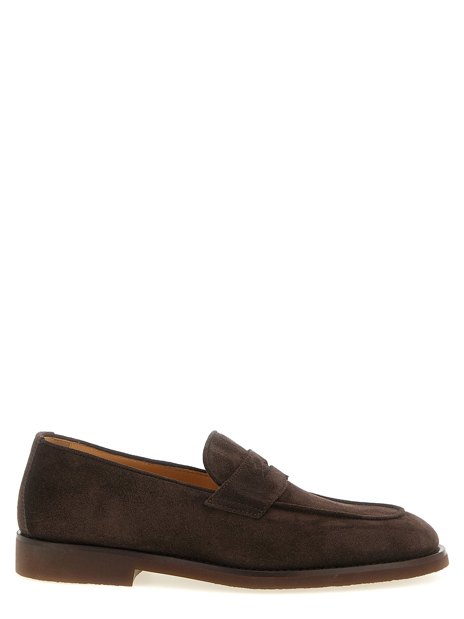 Brunello Cucinelli bruin kalfsleren instapper loafers