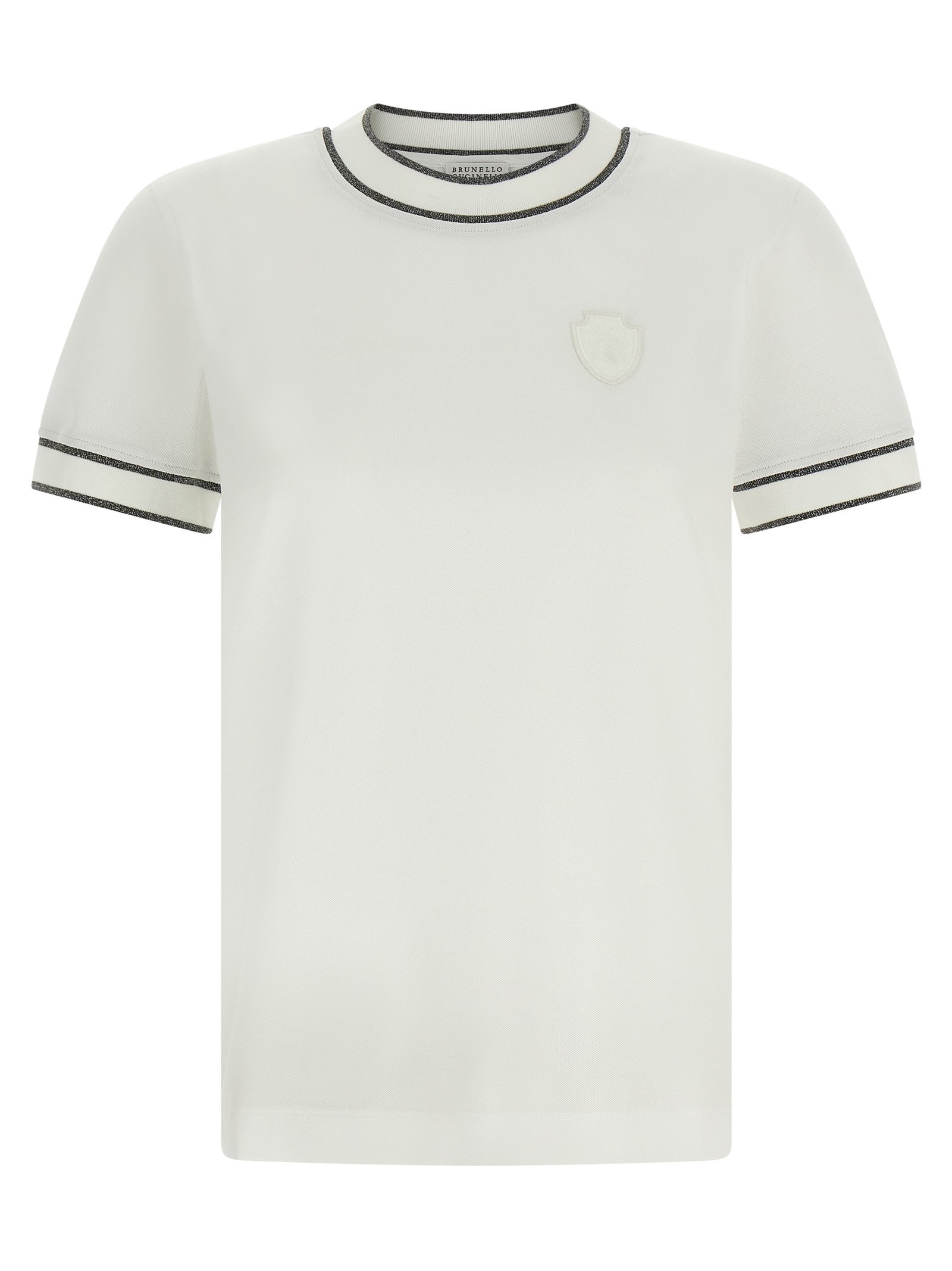 Brunello Cucinelli wit katoenen T-shirt