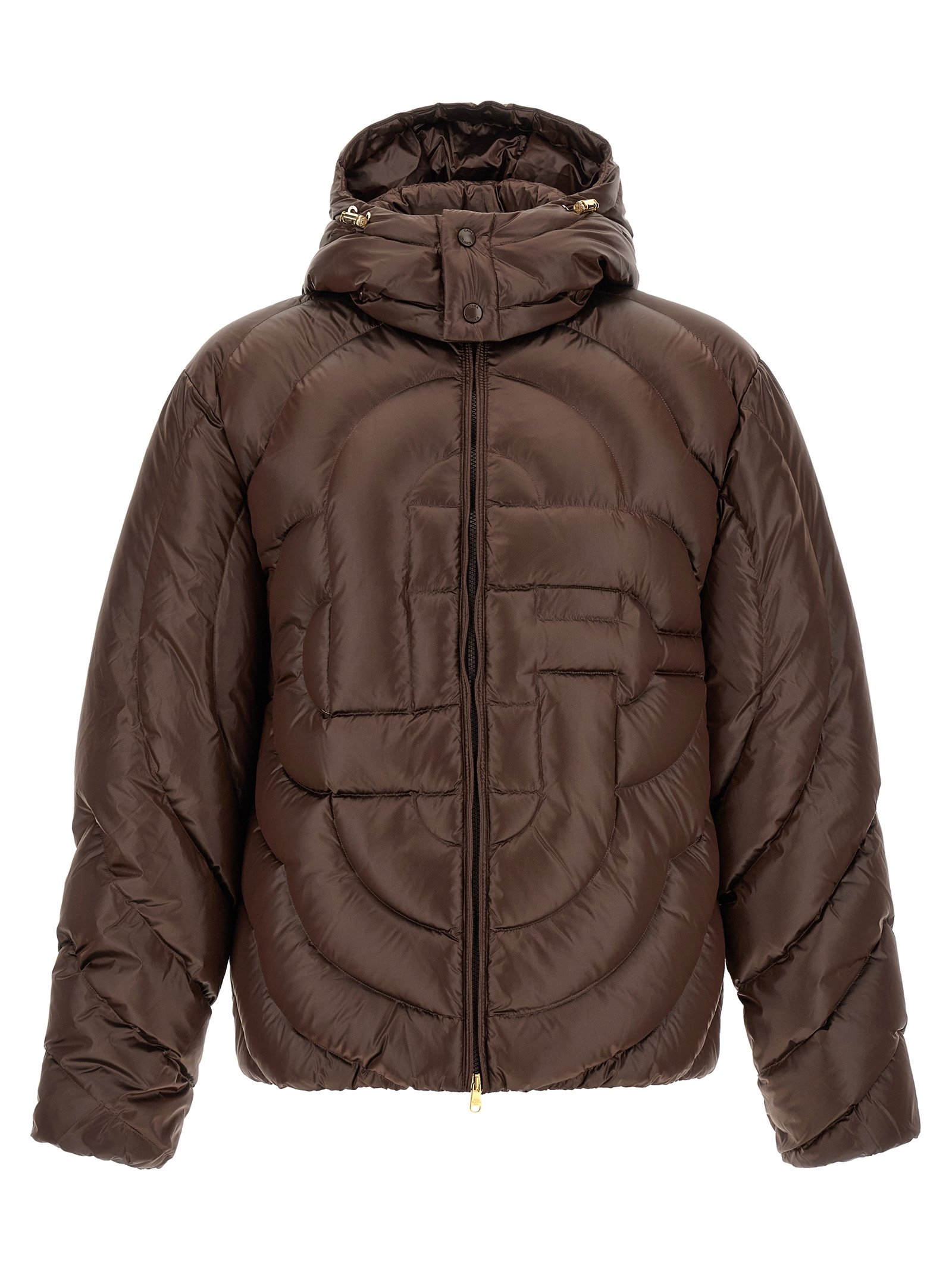 Casablanca bruin polyamide lange jas