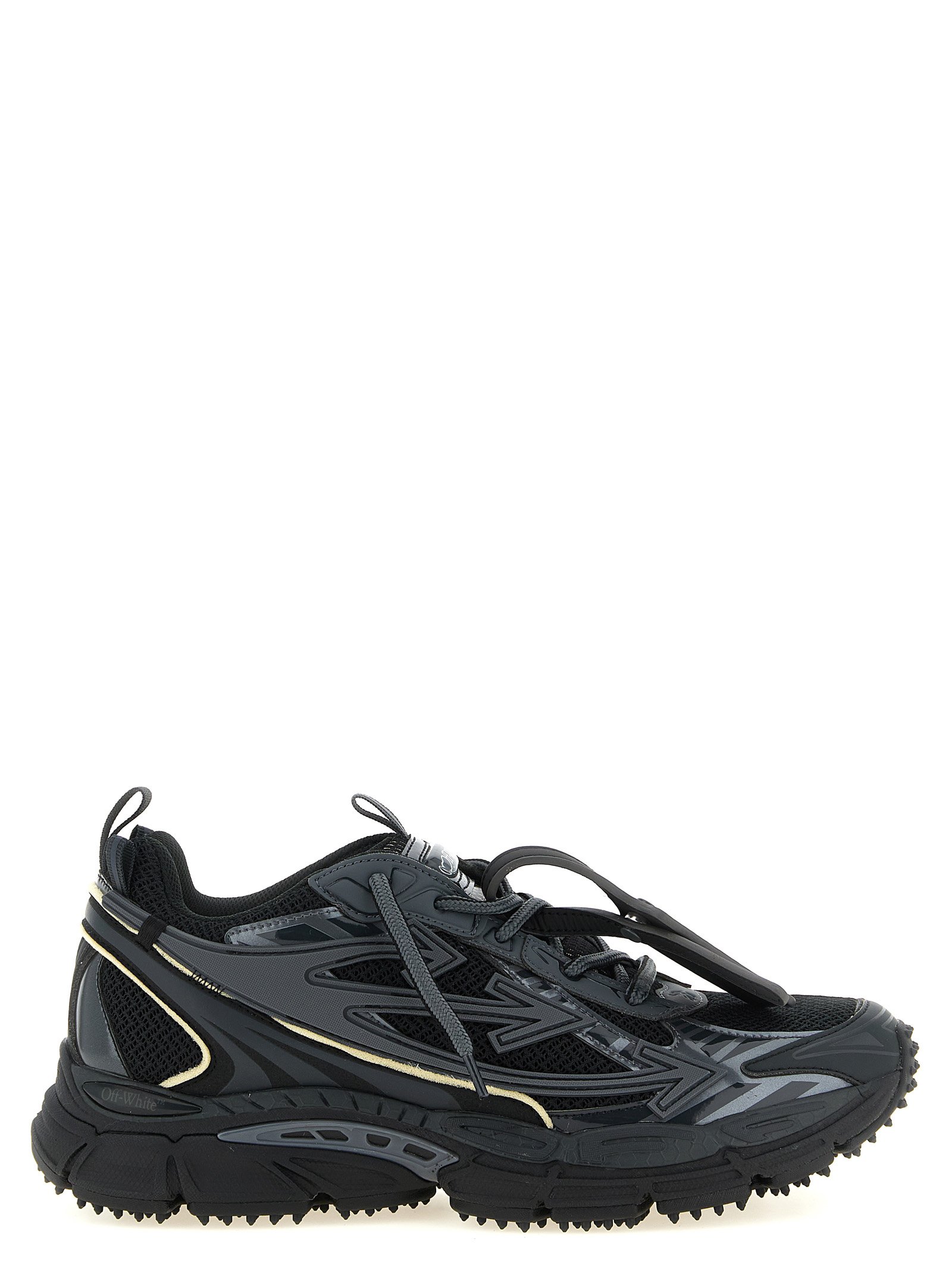 Off-wit zwart polyethyleen sportsneakers