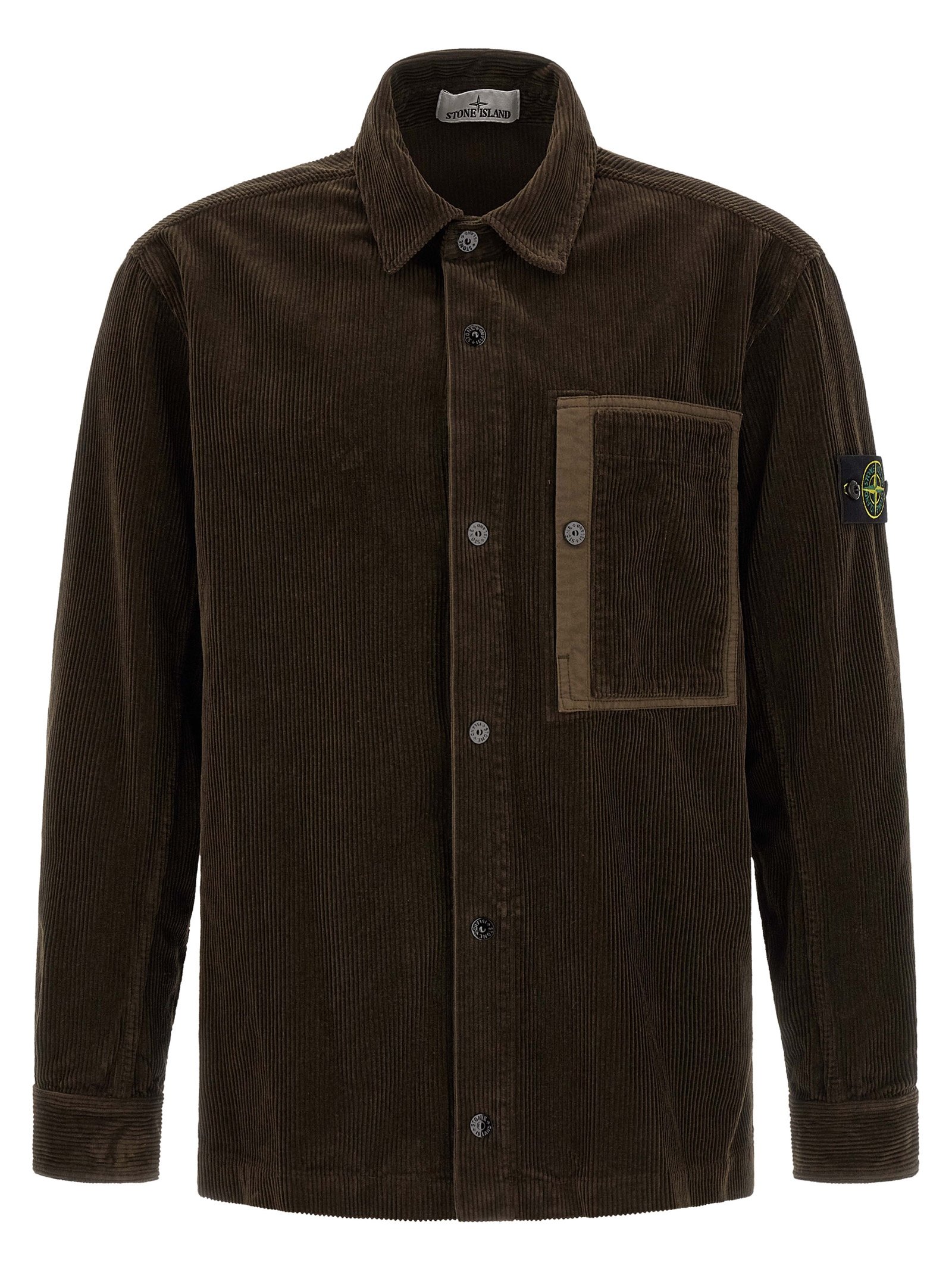 Stone Island bruin katoenen blouse