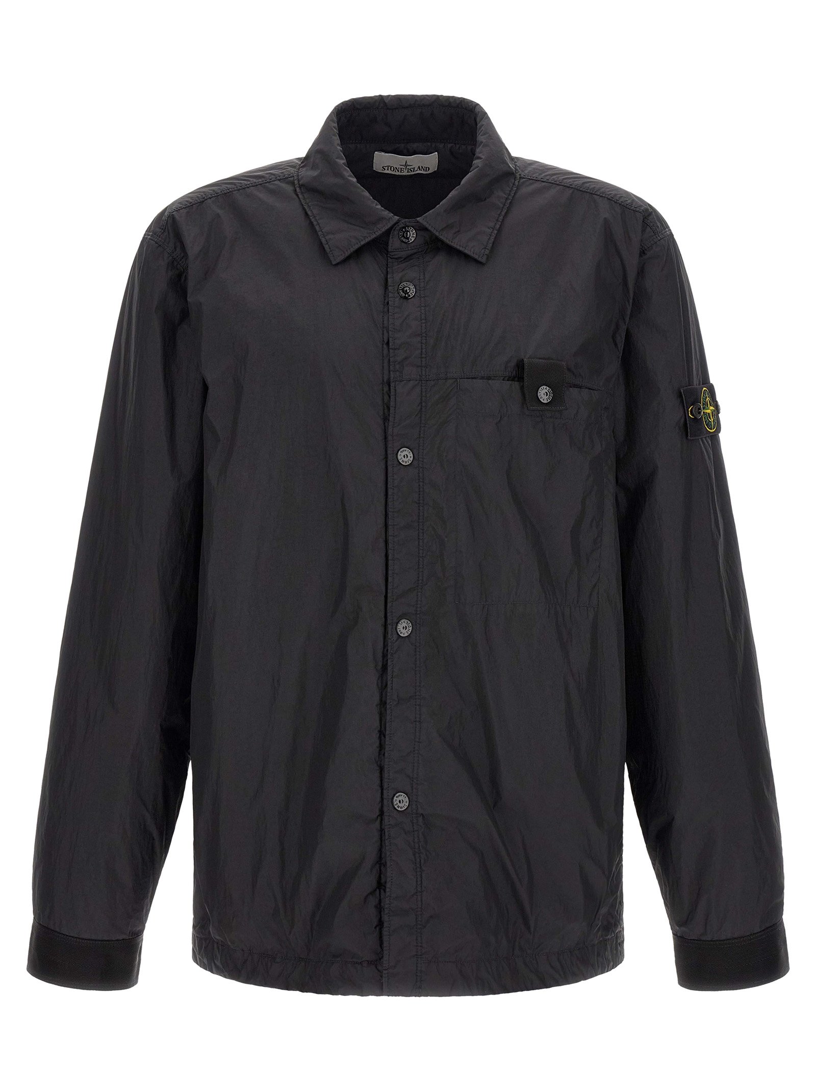 Stone Island zwart polyamide shelljack