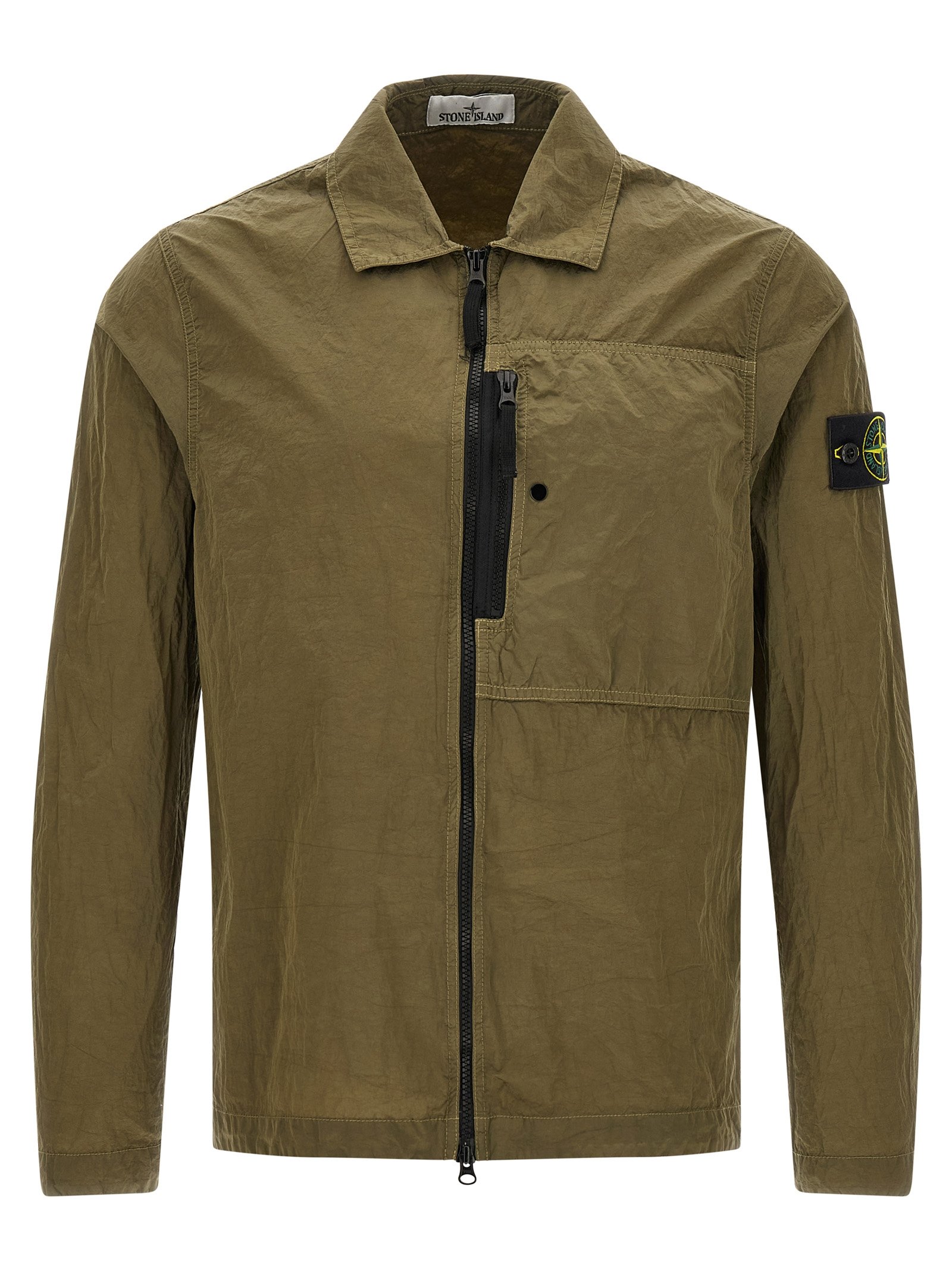 Stone Island tweekleurig polyamide blouse