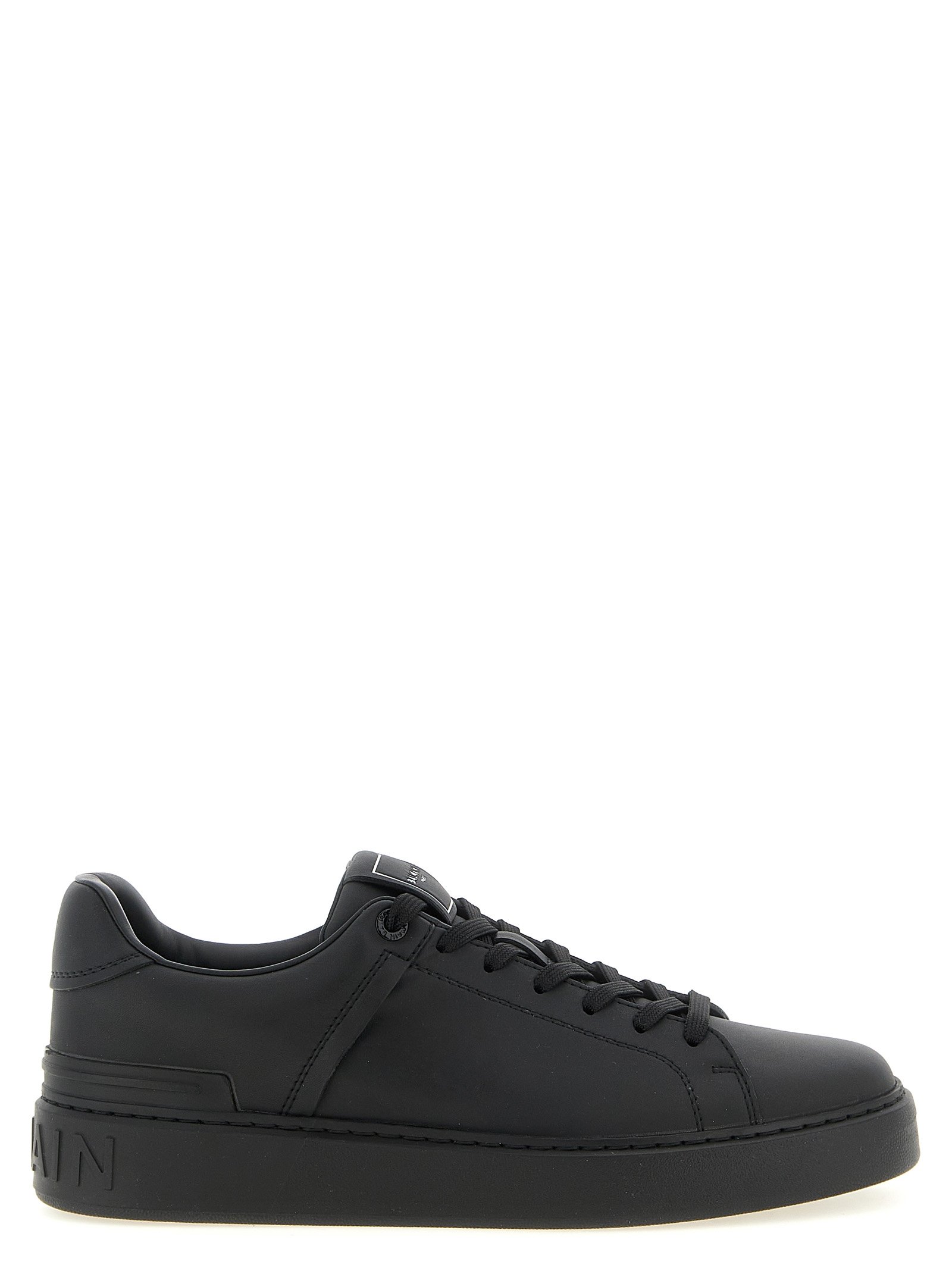 Balmain zwart kalfsleren lage sneakers