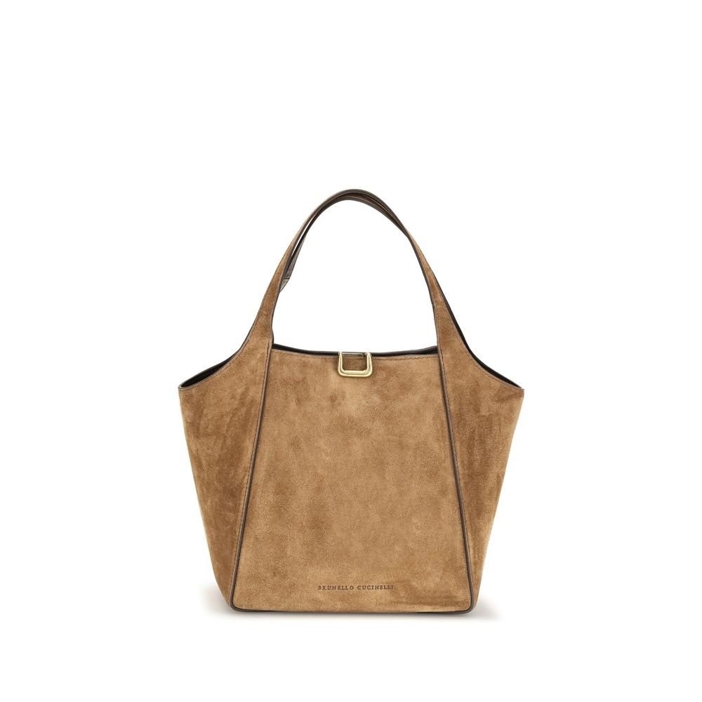 Brunello Cucinelli Beige kalfsleren Backet Bag