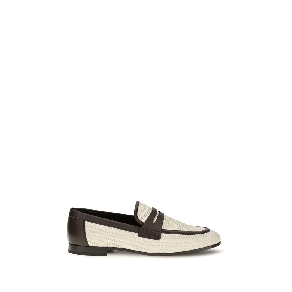 Brunello Cucinelli Beige polyamide instapper loafers