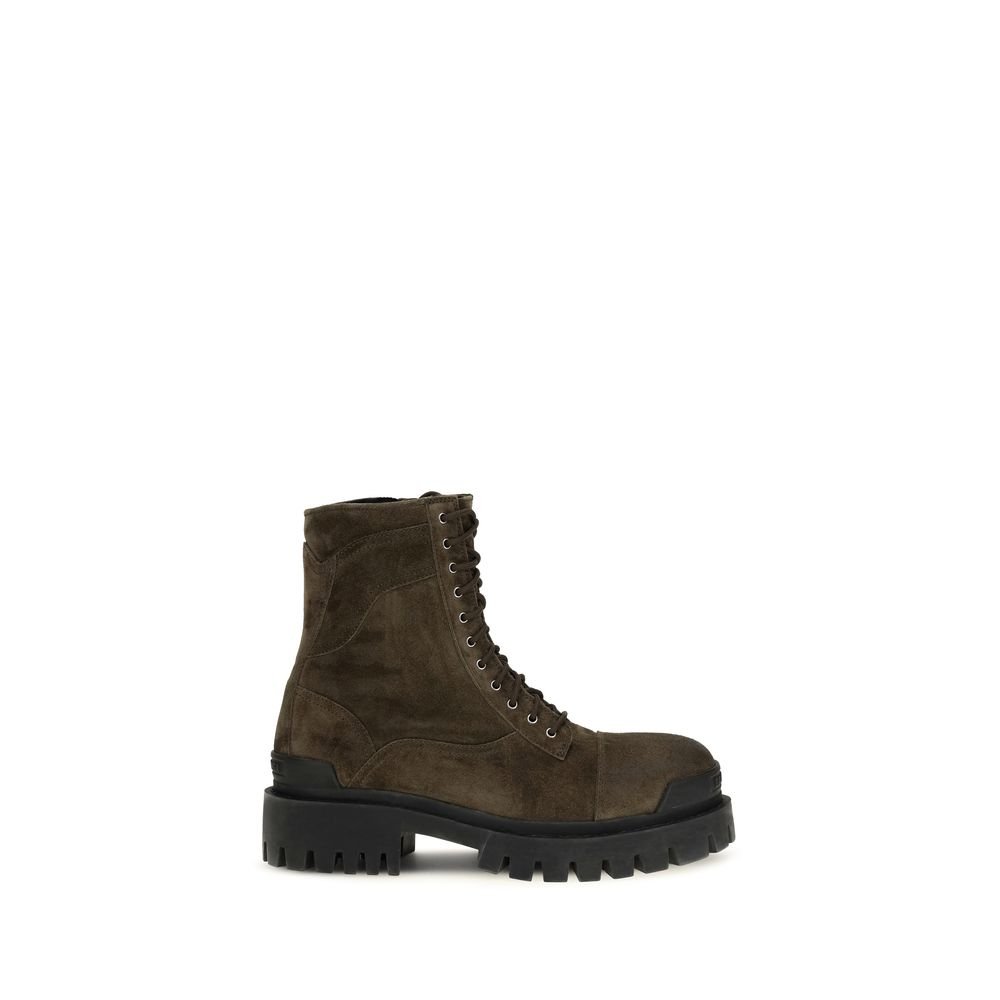 Balenciaga tweekleurig kalfsleren veterboots
