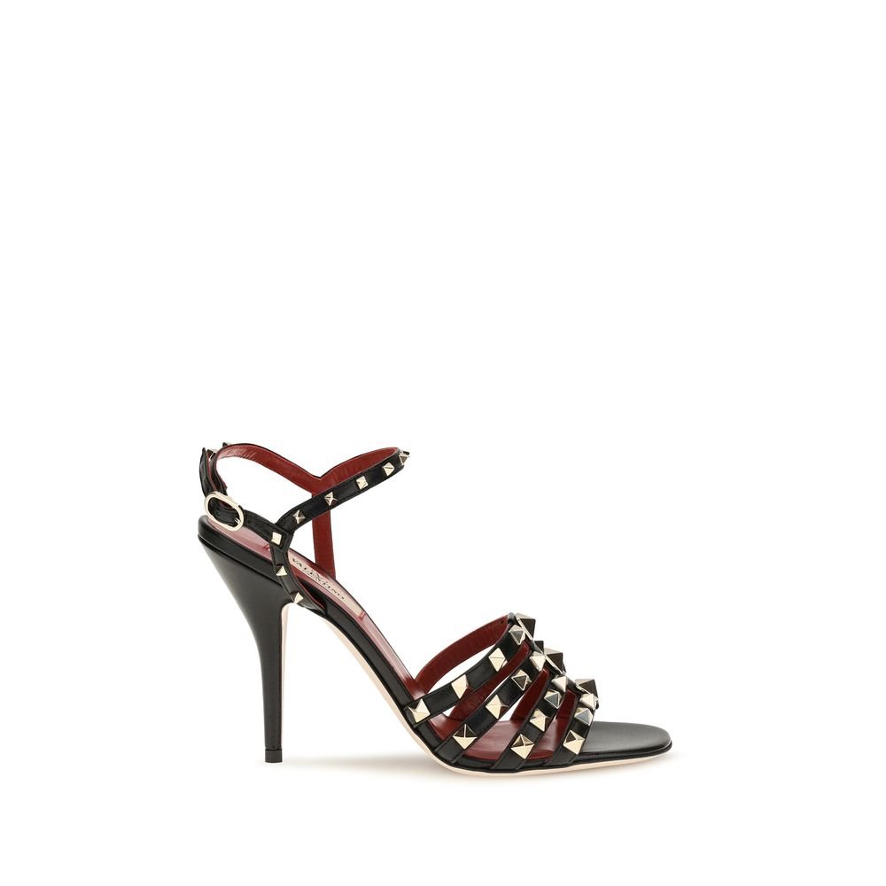 Valentino Garavani zwart Goatskin sandalen met naaldhak