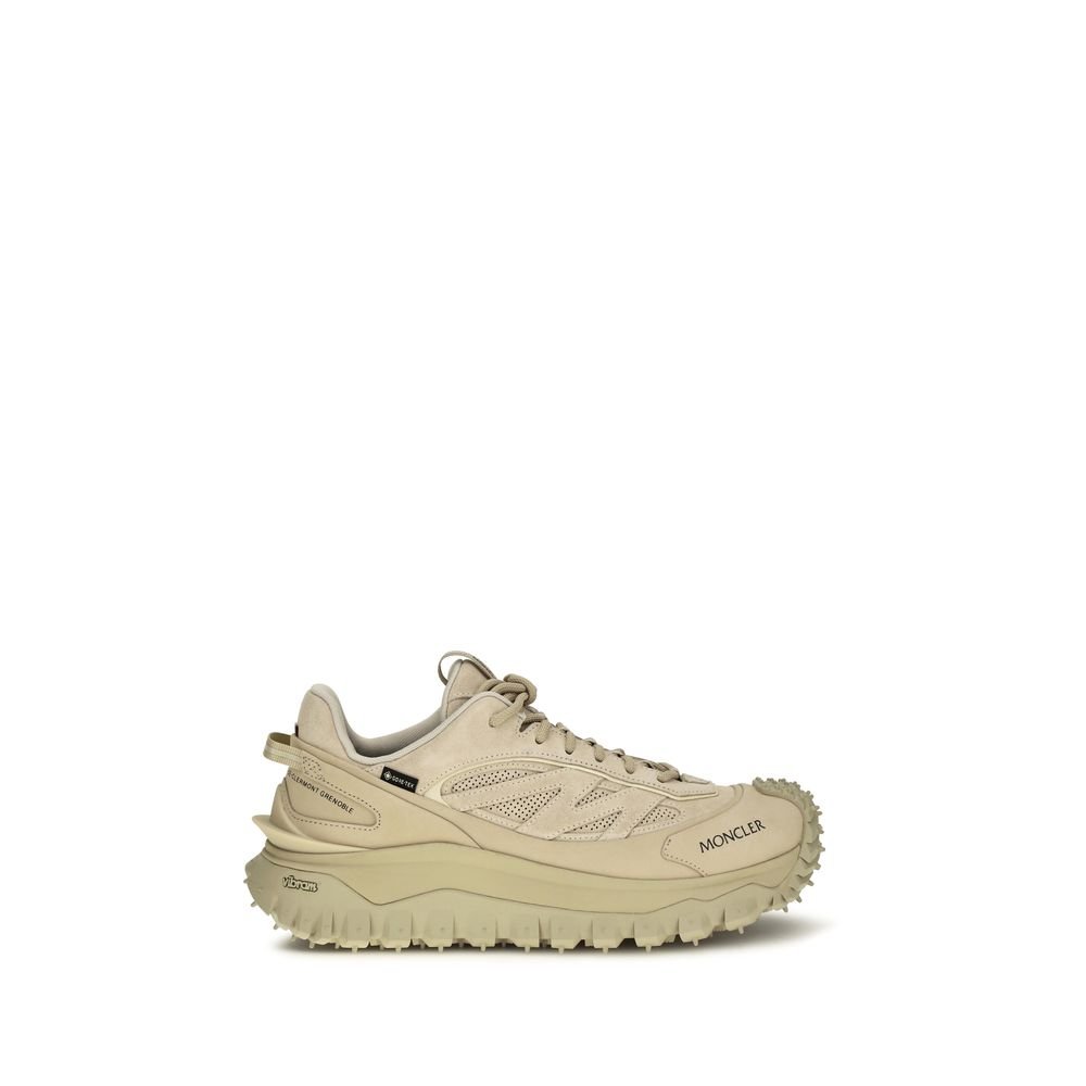 Moncler Beige kalfsleren sportsneakers