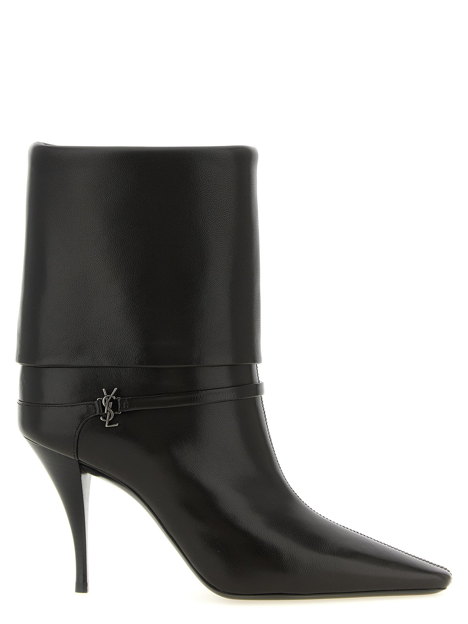 Saint Laurent bruin Lamb leren enkellaarsjes