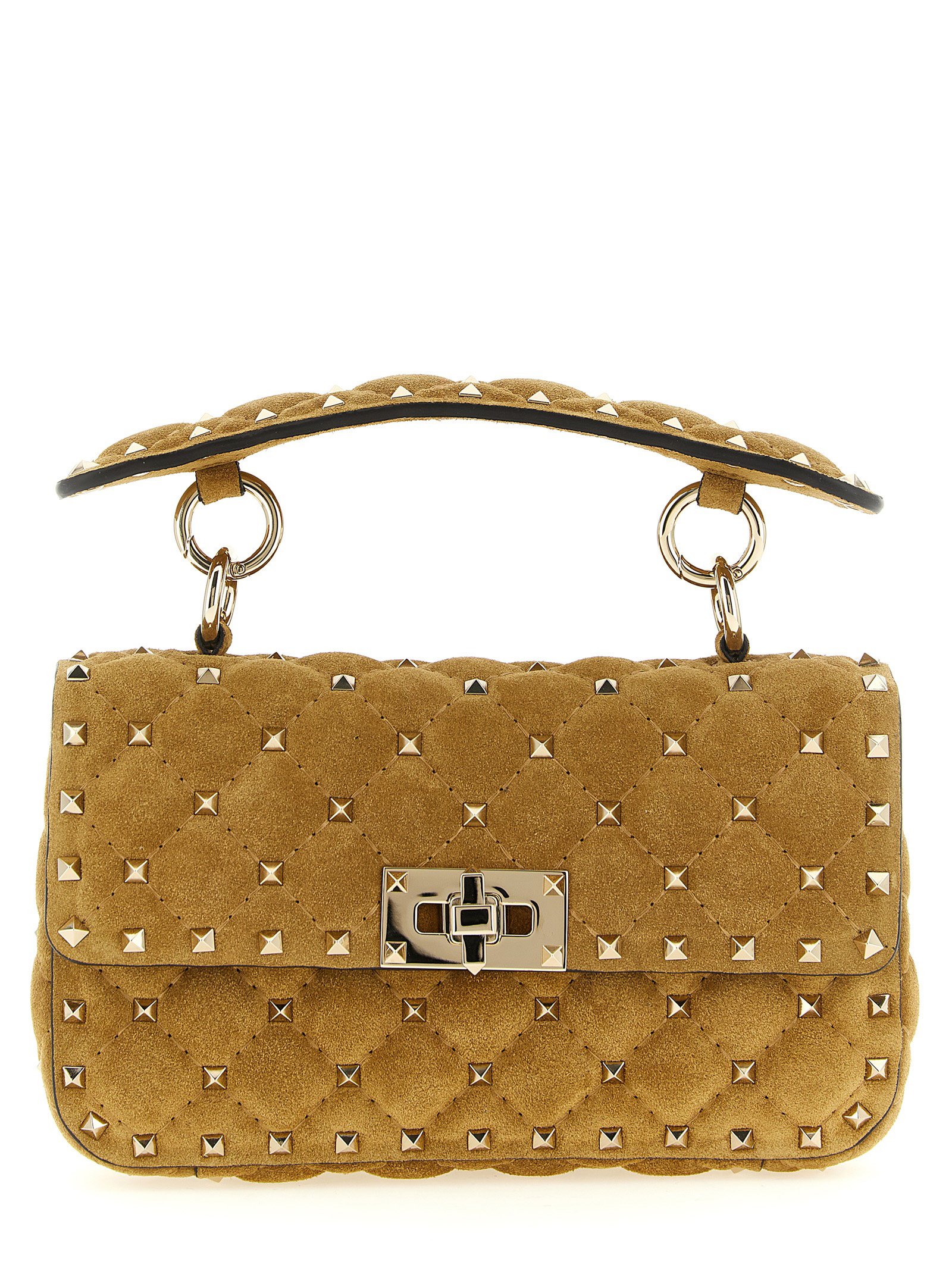 Valentino Garavani Beige kalfsleren schoudertas