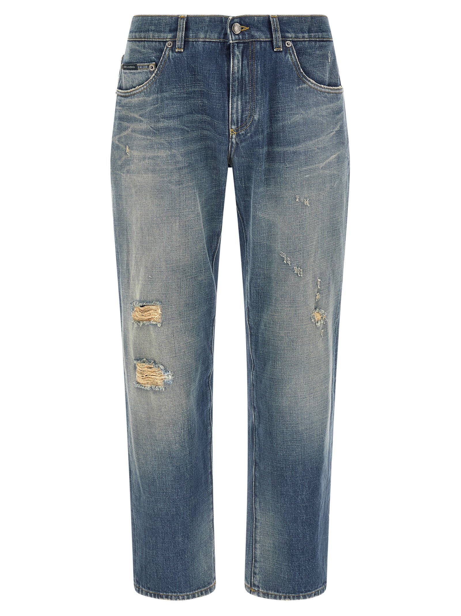 Dolce & Gabbana blauw katoenen Relaxed Fit jeans