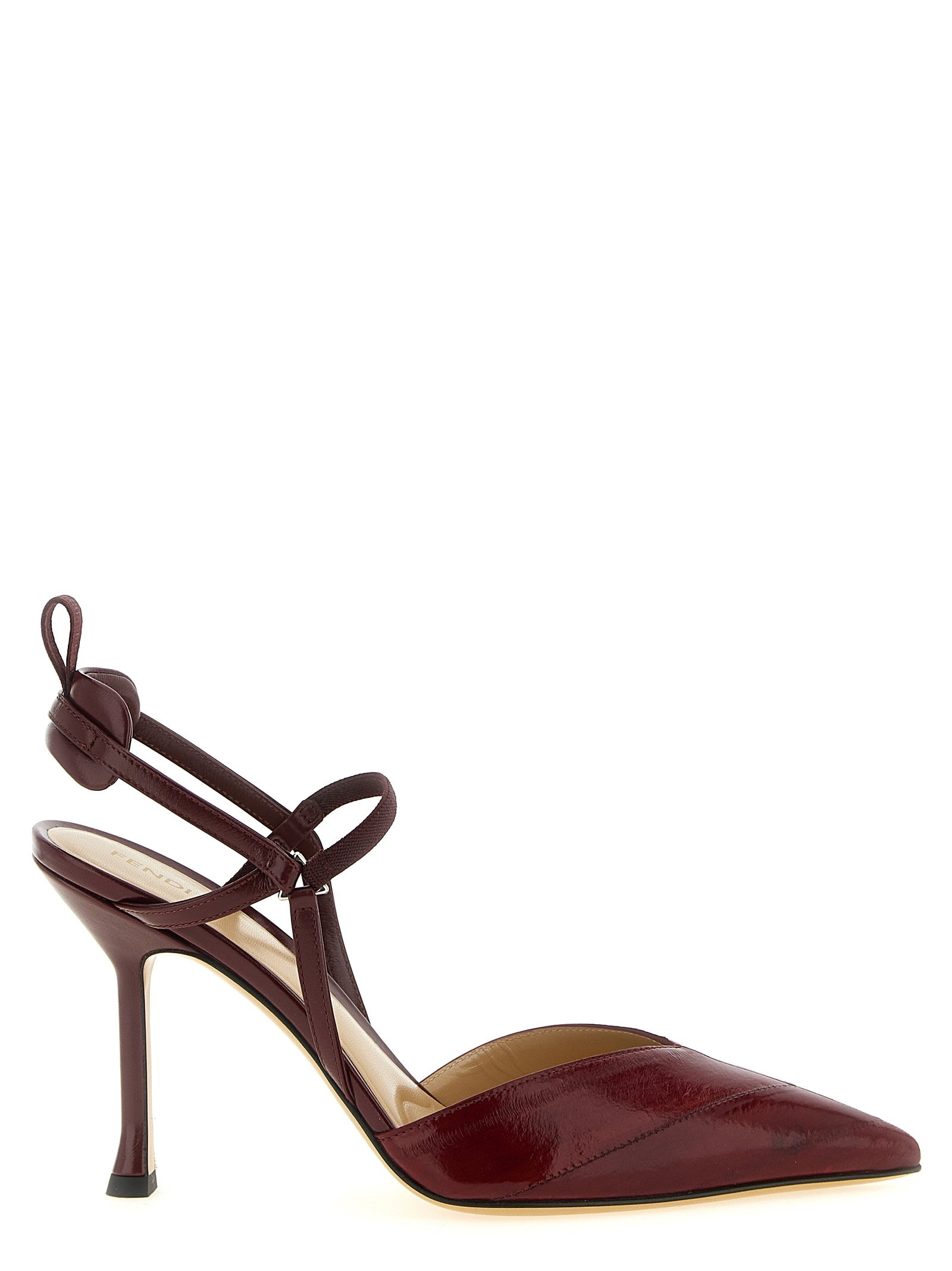 Fendi bordeauxrood Lamb leren Platform pumps